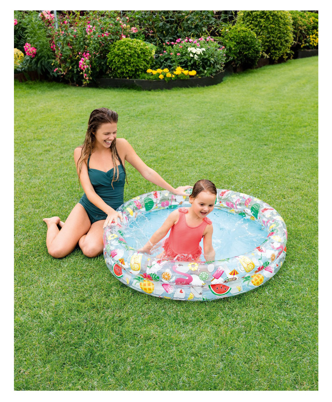 Intex Stars Kiddie 2 Ring Circles Swimming Pool For Kids Intex Swimming Pool Just So Fruity Inflatable Kiddie Pool  Multicolor-image-20
