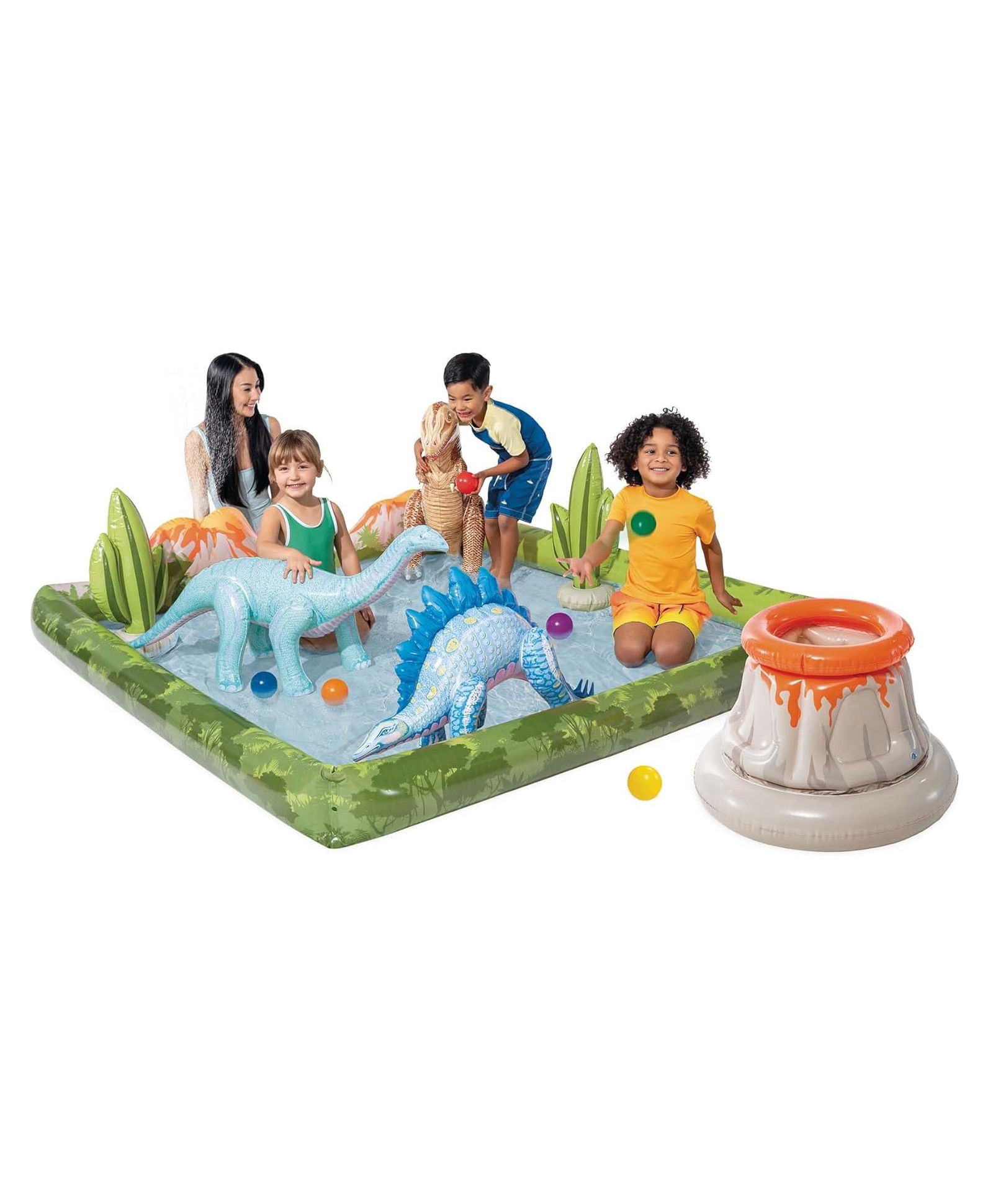 Intex Inflatable Jurassic Adventure Play Center With Water Spray For Kids Intex Swimming Pool Play Center For Kids - Multicolor-image-25