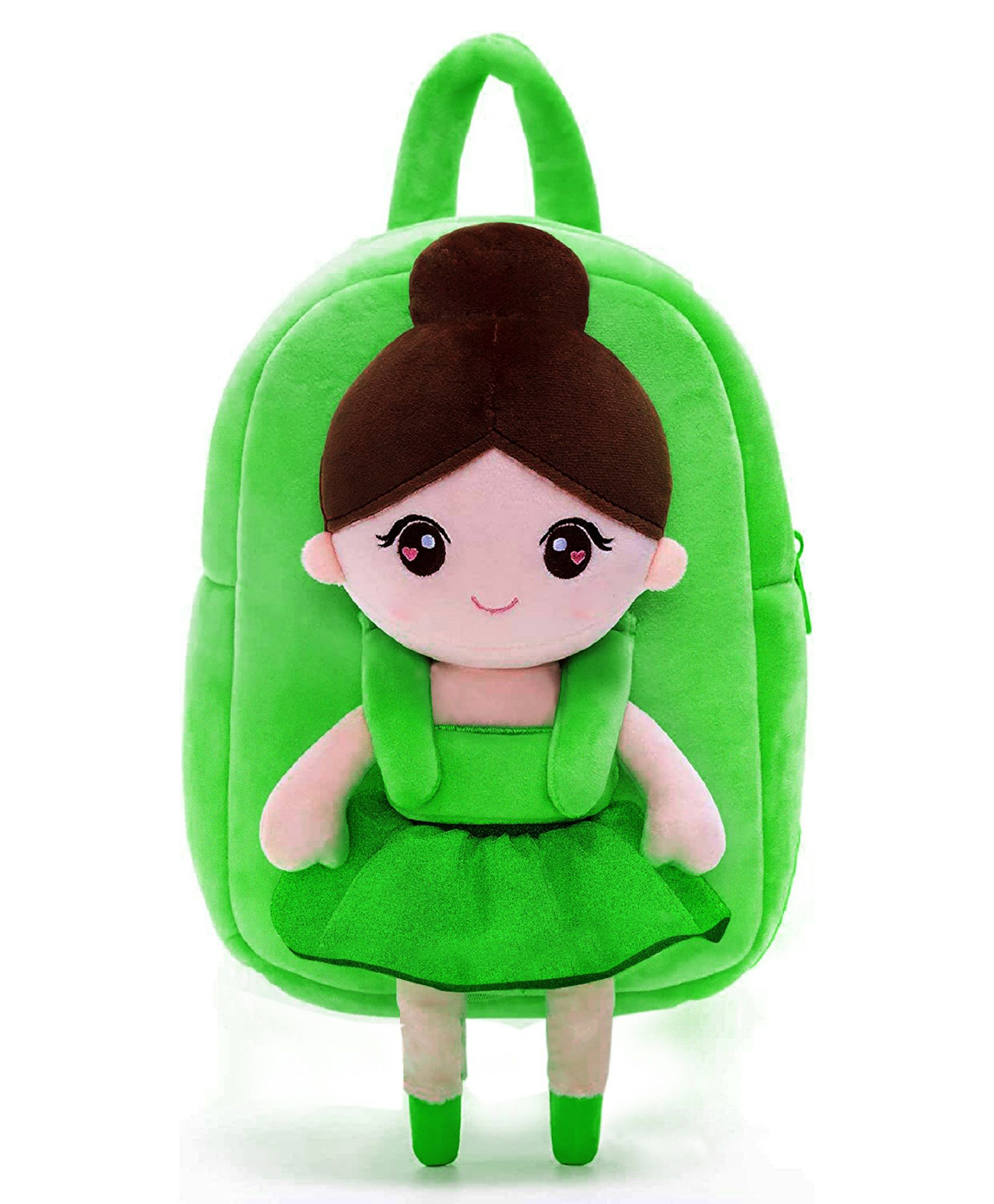 Frantic Premium Quality Soft Design Green Ballerina Doll Bag for Kids - 14 Inch-image-38