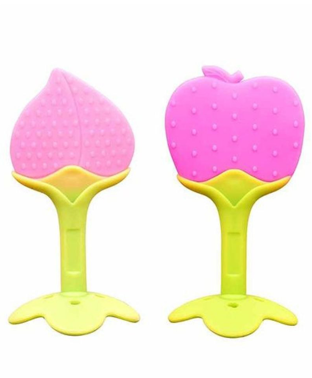 Neonate Care Silicone Peach & Apple Shape Teether Pack of 2 - Multicolour-image-4