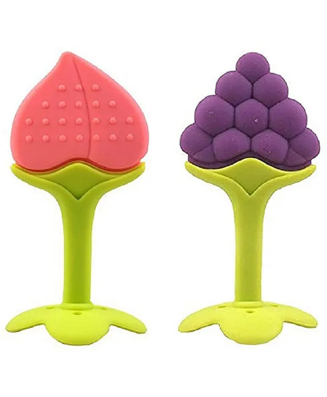 neonatecare Neonate Care Silicone Grapes & Peach Shape Teether Pack of 2 - Multicolour-picture-12