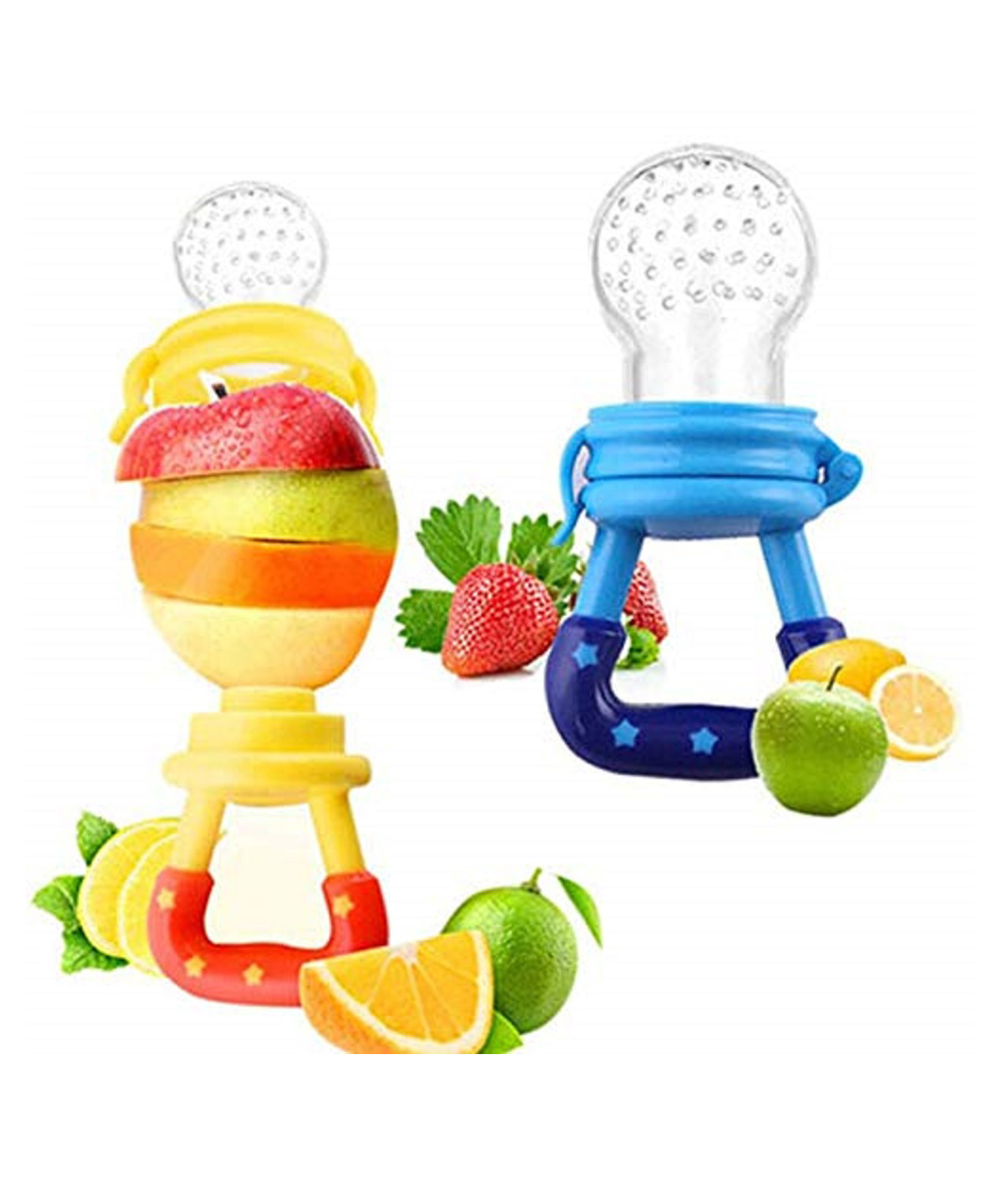 neonatecare Neonate Care Organic Baby's BPA-Free Silicone Nipple Food Nibbler for Fruits Pack of 2 (Multicolor)-picture-28