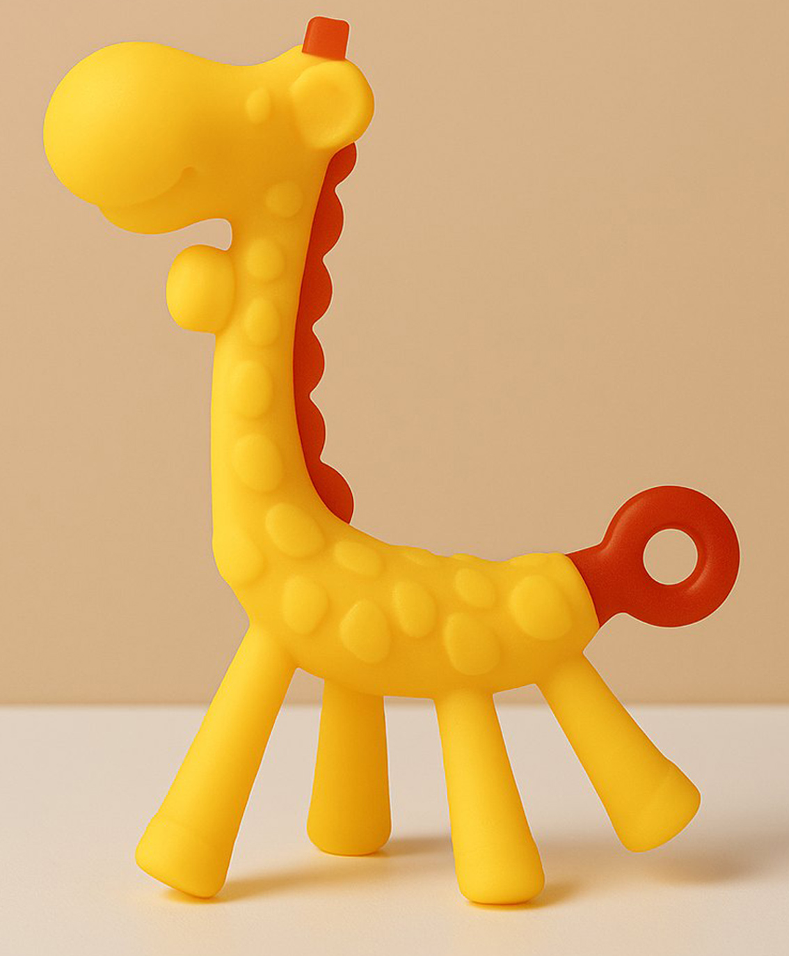 NeonateCare BPA Free Flexible -  Soft Silicone Giraffe Shape Teether- Multicolor ( color and design may vary)-picture-8