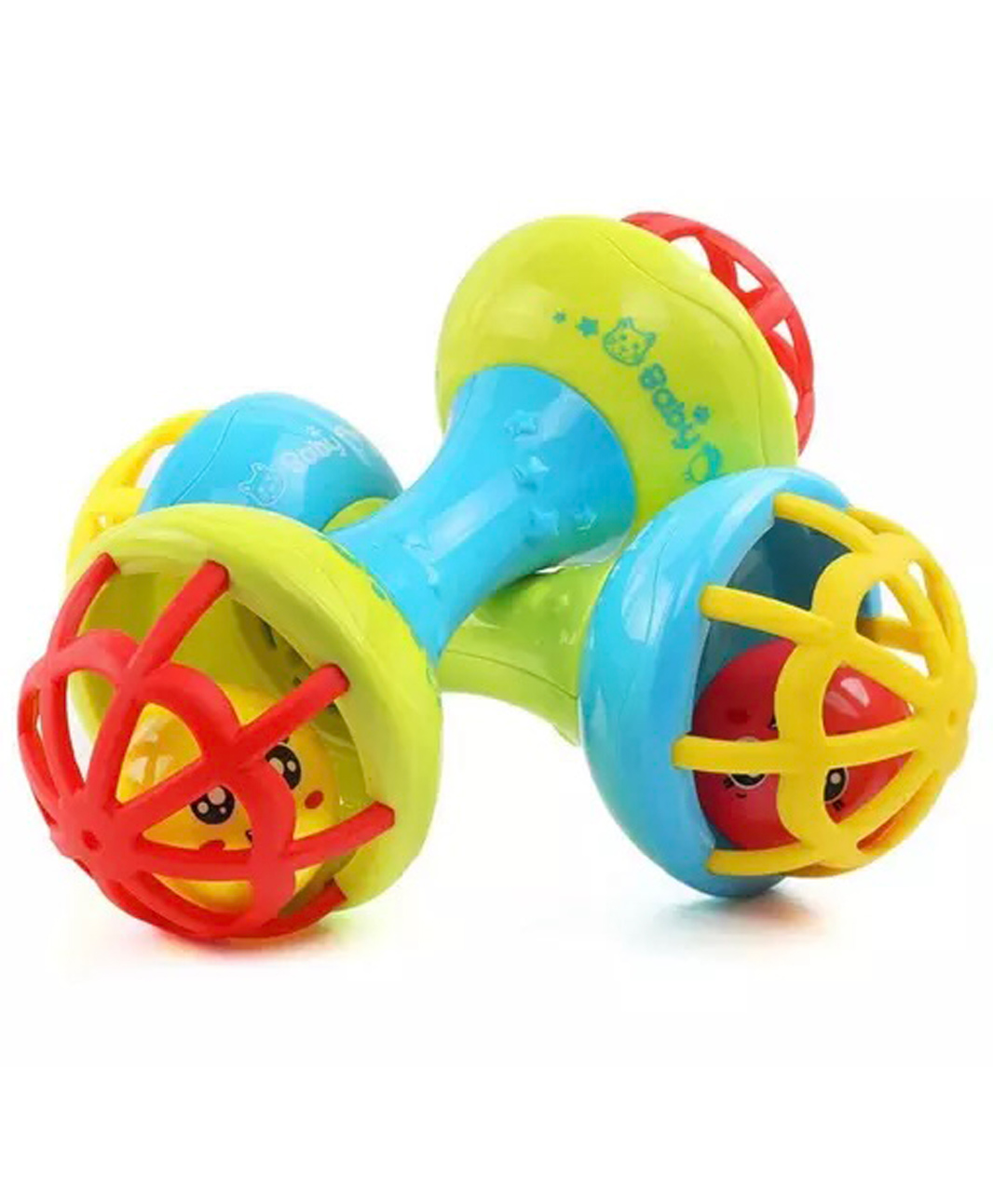 ARCADE TOYS Baby Dumb Bell Shaped Rattle Teether( Pack of 2) - Multicolor-image-47