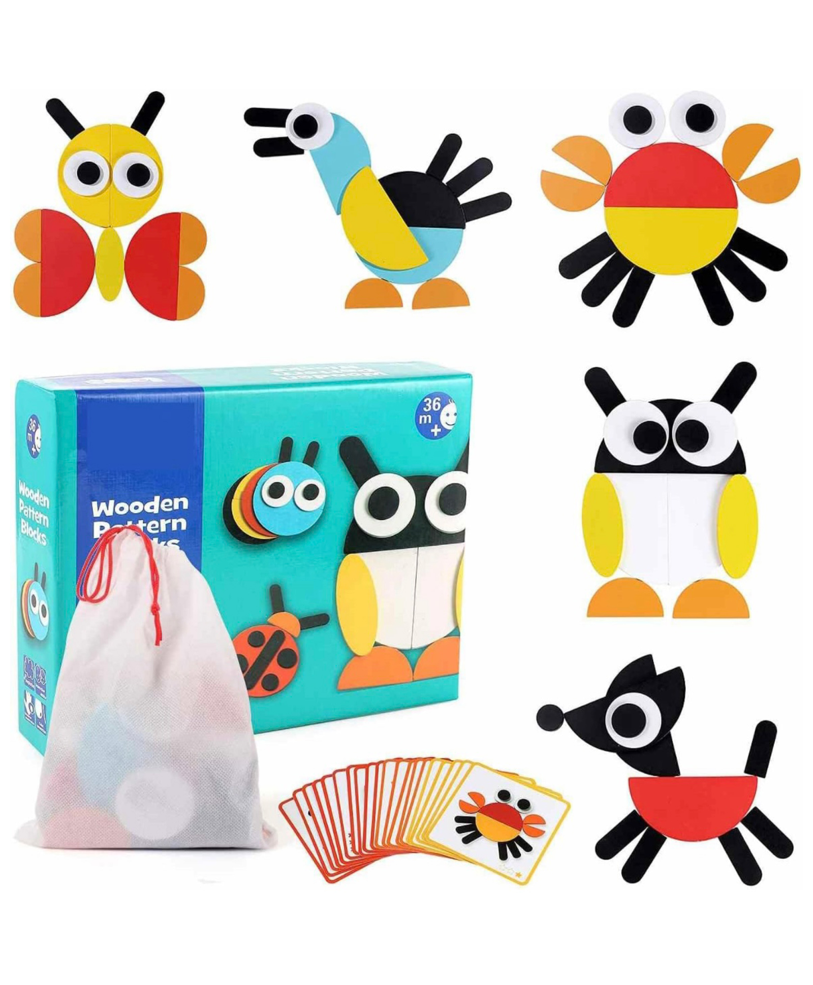 ARCADE TOYS Wooden Tangrams Animal Pattern Puzzle Set- 29 Pieces-image-20