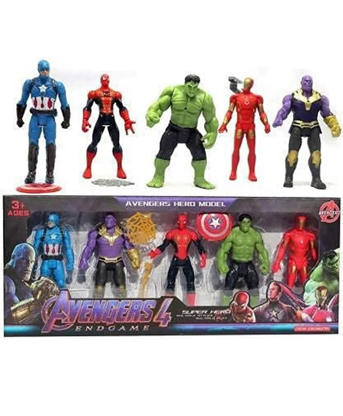 ARCADE TOYS Marvel Action Figures Toy Set of 5 for Kids - Multicolour-image-19