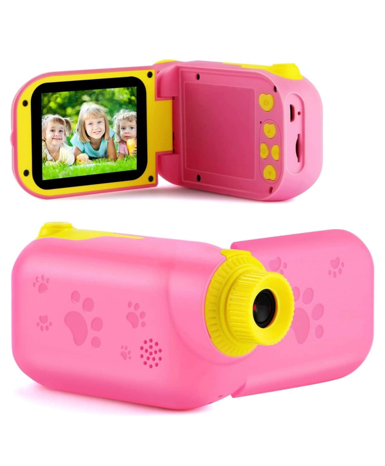 ARCADE TOYS Camcorder Digital Camera Digital Handy Portable Camera Full HD 1080P 2.4 Screen for Kids - Pink-image-6