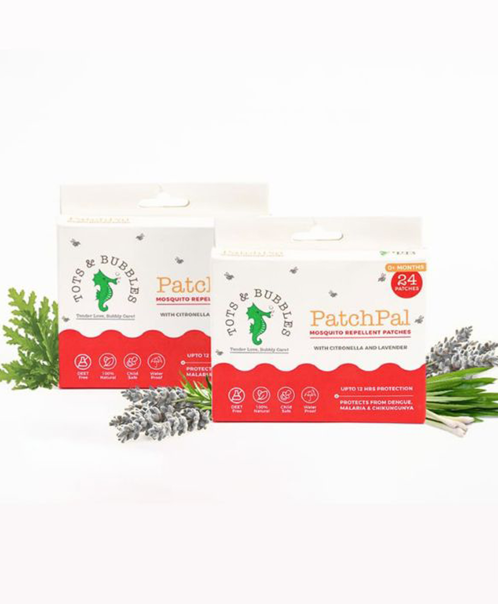 TOTS & BUBBLES - PatchPal Mosquito Repellant Patches - 24 Patches - Pack of 2