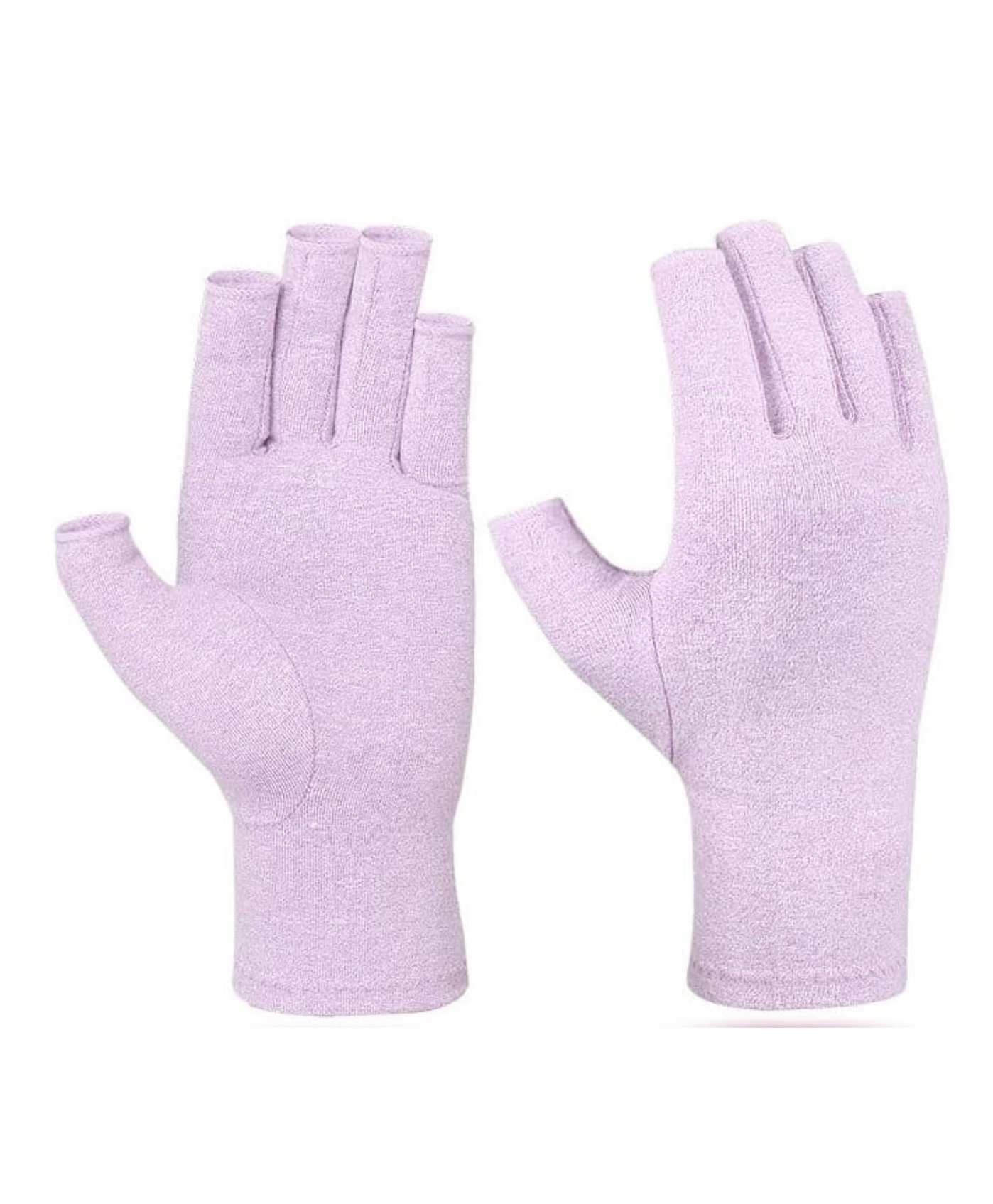 MOMISY Arthritis Finger Less Compression Small Gloves - Purple, L-image-45