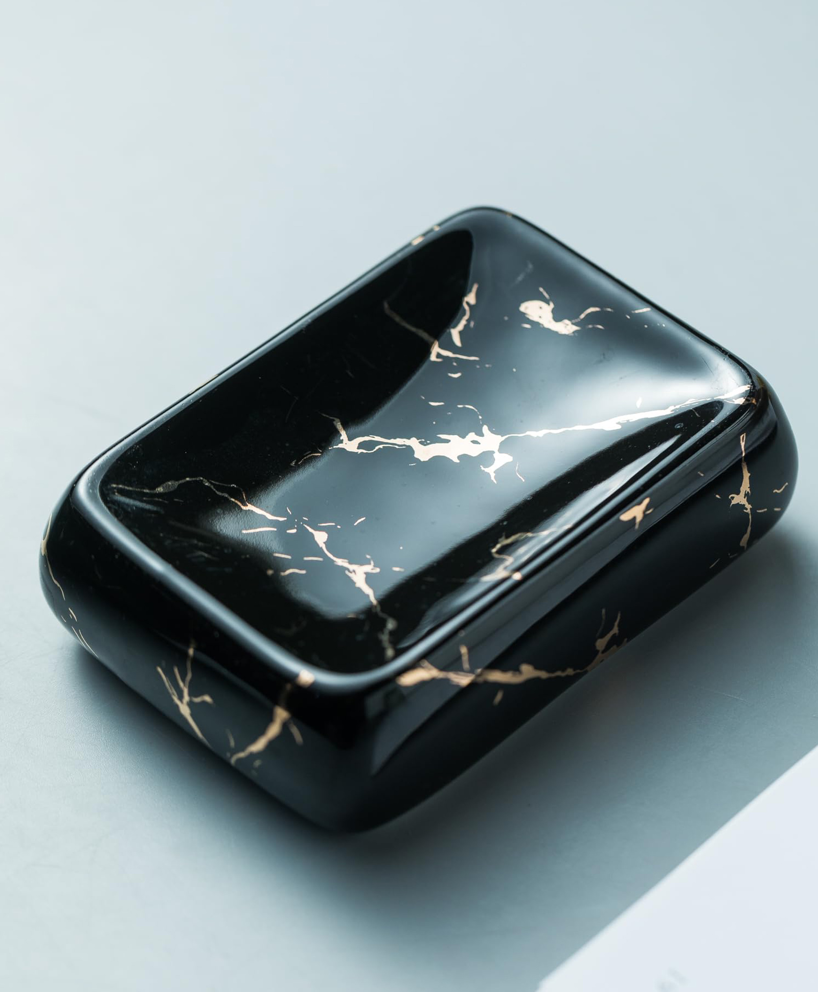 UMAI Ceramic Soap Holder for Bathroom | Soap Holder for Kitchen Sink | Soap Stand | Bathroom Soap Holder | Bathroom Accessories (Black)-image-34