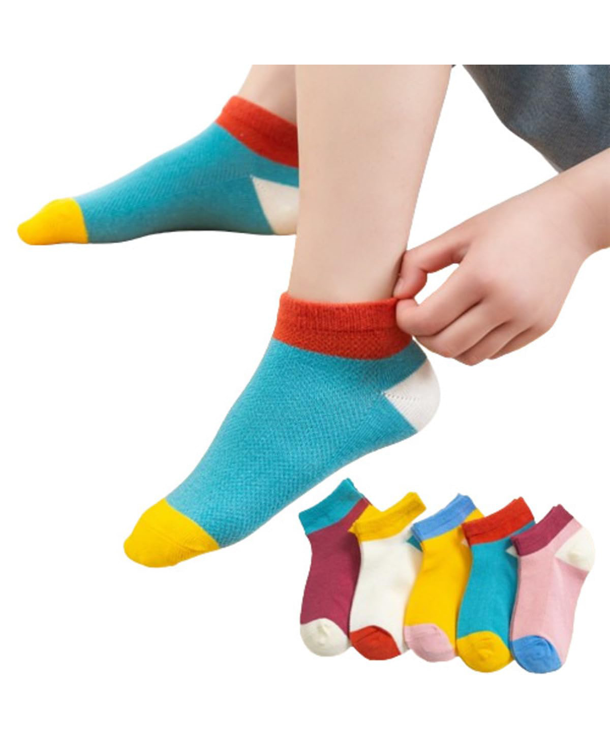 MOMISY 5 Pairs Baby Kids Girl Boys Tube Socks Toddlers Comfortable Ankle Length gifts (Thin4Color, 3 to 5 year)-picture-18