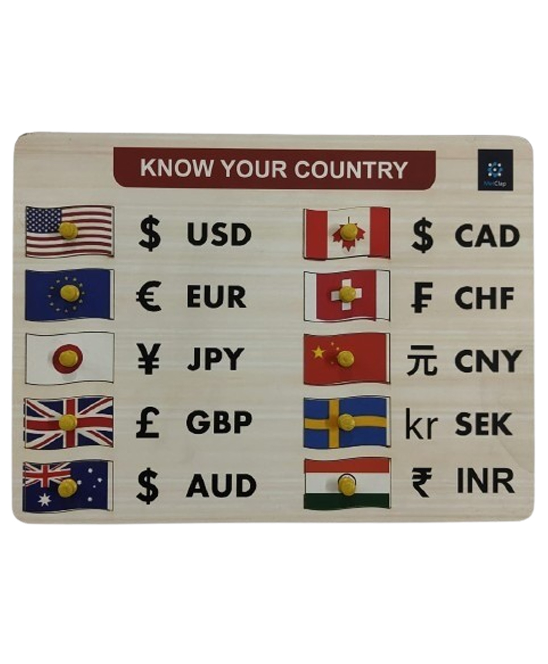 MetClap Know your Country Tray 10 pcs-picture-7