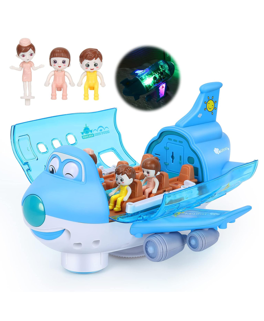 AKN TOYS Airliner Universal with Sound Light Rotate (Colour May Vary )-picture-23