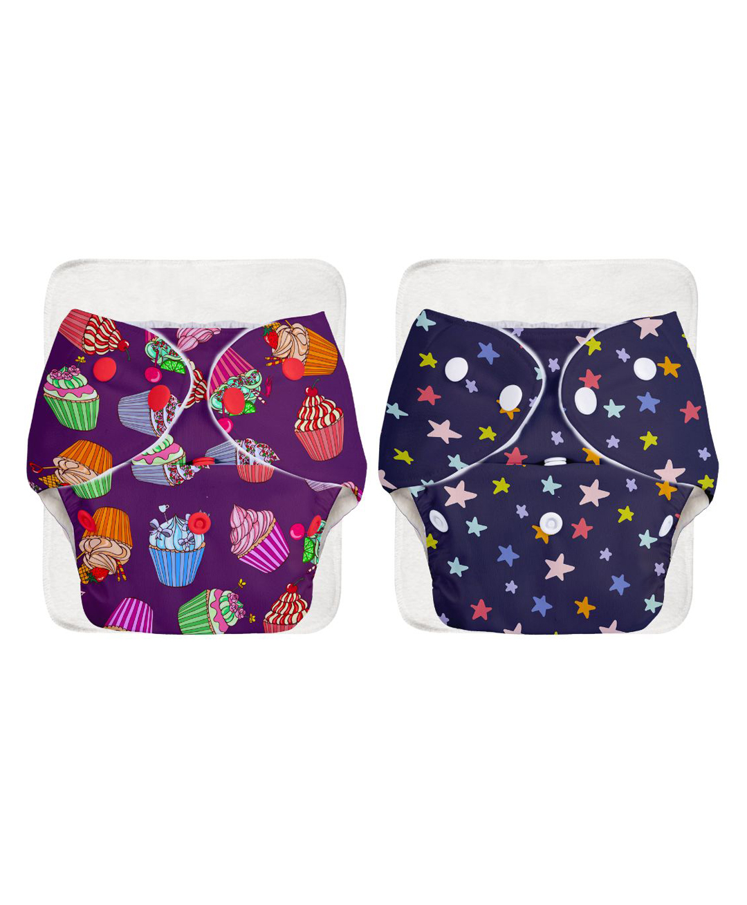 Superbottoms BASIC Washable & Reusable Cloth Diapers, Quick dry high absorption Diapers for Baby (3m-3y) Pack of 4 (2 Shell + 2 Insert)-image-48