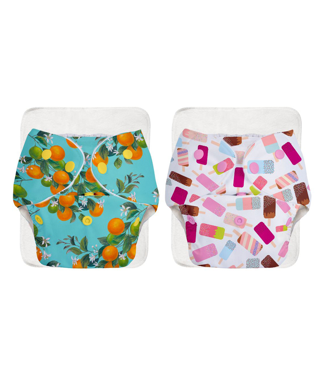 SuperBottoms BASIC Pack of 2 Freesize Adjustable, Washable and Reusable Cloth Diaper for babies 0-3 Years One Size Adjustable Diapers (Pack of 2 diapers+ 2 inserts)-image-20