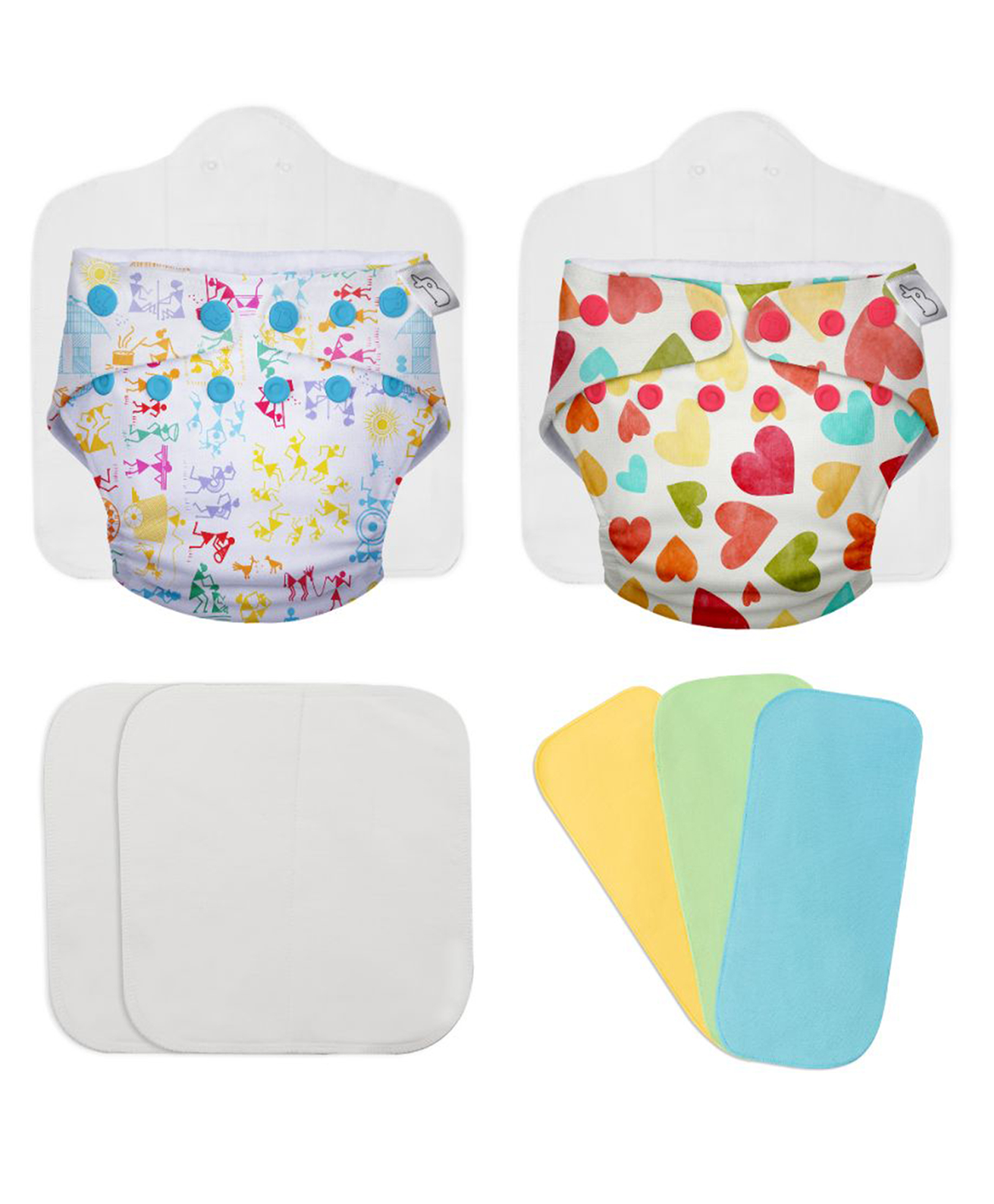 SuperBottoms Cloth Diapers for babies - Starter Pack with 2 Freesize UNO - New Version Reusable Cloth diapers for babies from 3M to 3Y with 3 reusable diaper liners, 2 inserts and 2 booster-image-11