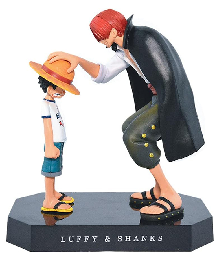 Awestuffs Luffy with Shanks Full Size Action Figure with Stand - 18 cm-picture-49