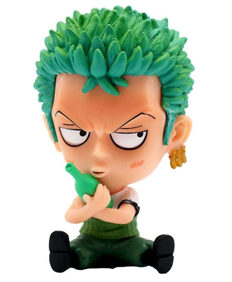 Awestuffs Zoro One Piece Figure, Anime Figure Zoro Statue with Bottle Action Figure Limited Edition Figure Toy Statue Merchandise for Anime Lovers - Height 8 cm-image-27
