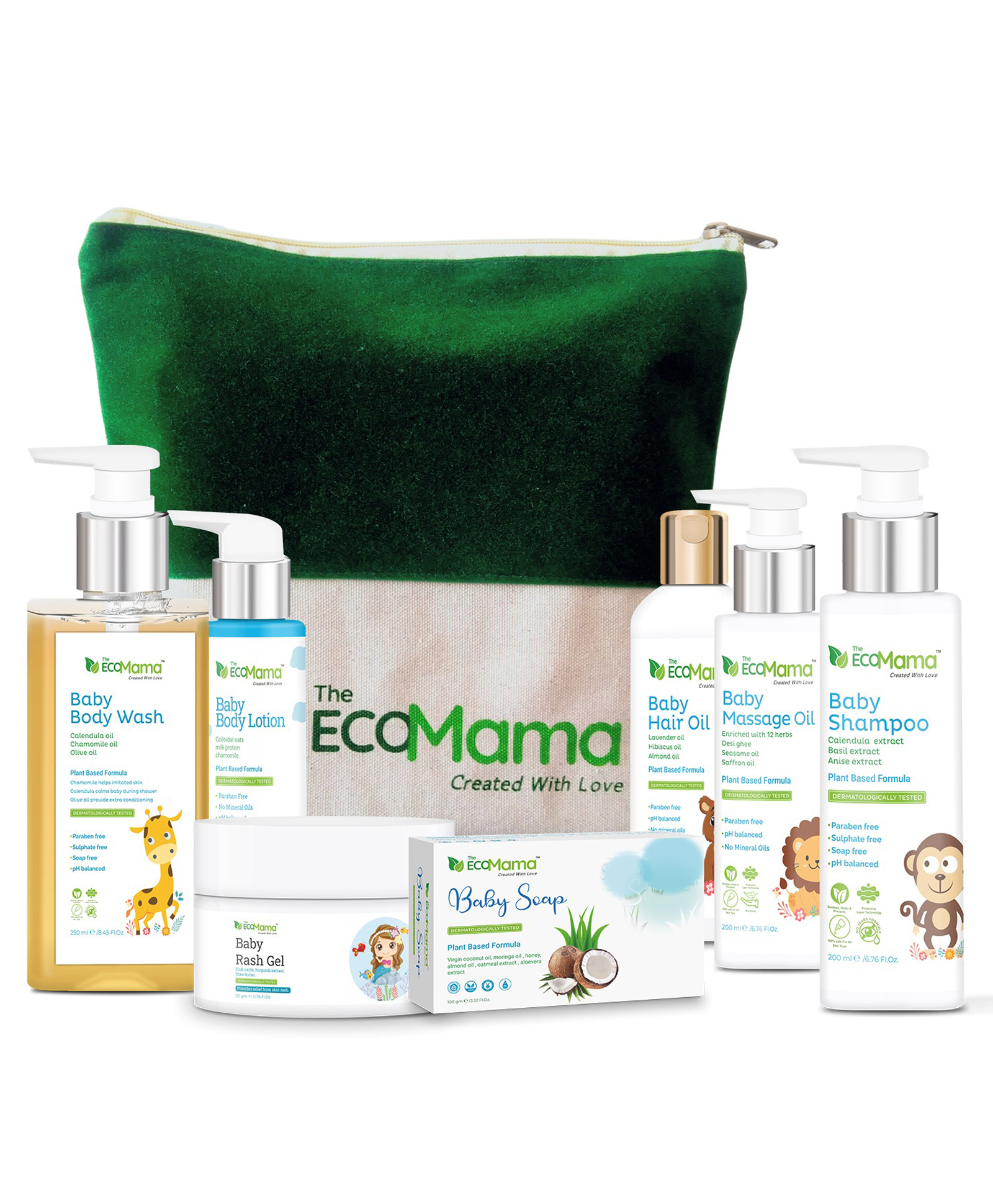 The Eco Mama Baby 7-in-1 Baby Care Kit (Large)| Shampoo, Soap, Massage Oil, Body Lotion, Body Wash, Rash Cream, Hair Oil-picture-13