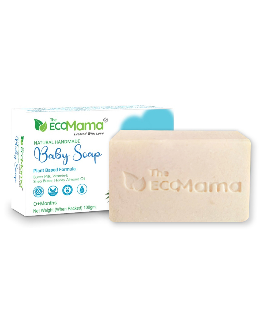 The Eco Mama Tear Free Moisturizing Baby Soap 100 g- Pack of 3| Relieves Itching, Rashes & Inflammation | Toxin Free-picture-23