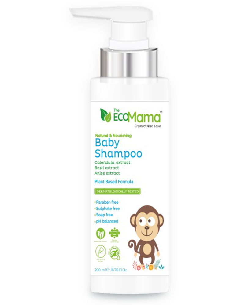 The Eco Mama Baby Shampoo (200 ml) with Shea Butter, Calendula, Coconut oil | For all scalp type | Toxin Free & Vegan-picture-27