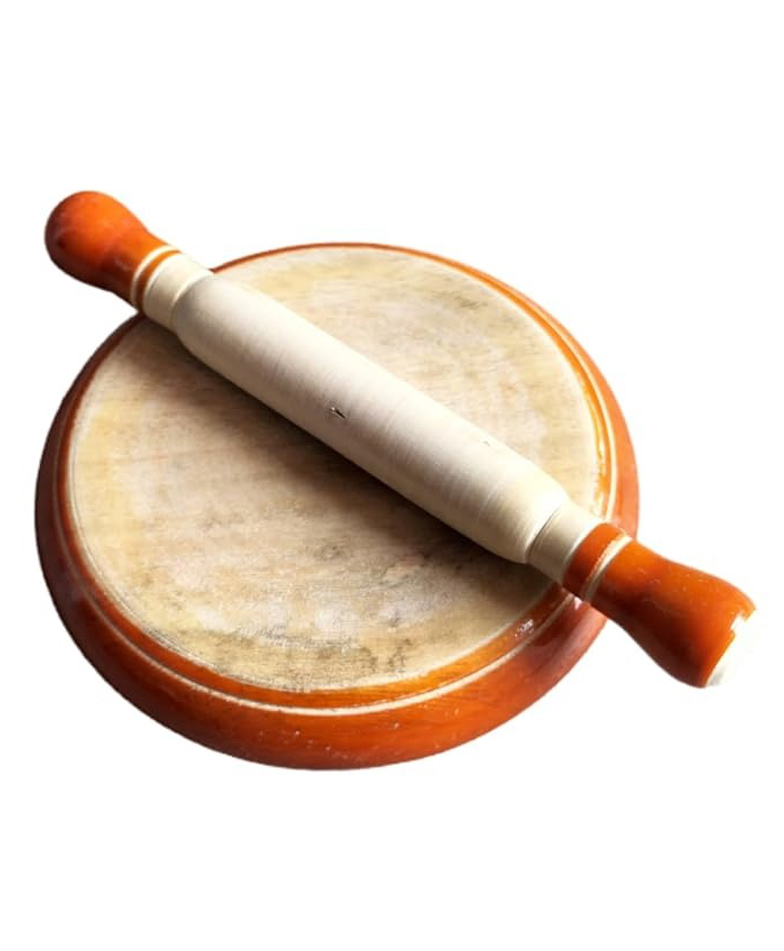 Funwood Games  Kids Baby Miniature Handmade Woooden Chakla Belan Set with Rolling Pin and Board Toy Set for Kids-picture-30