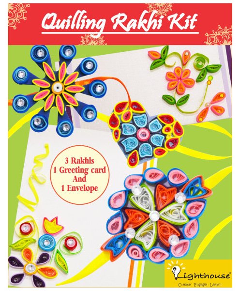 Lighthouse Quilling Rakhi Kit DIY Kit - Multi Color-image-0