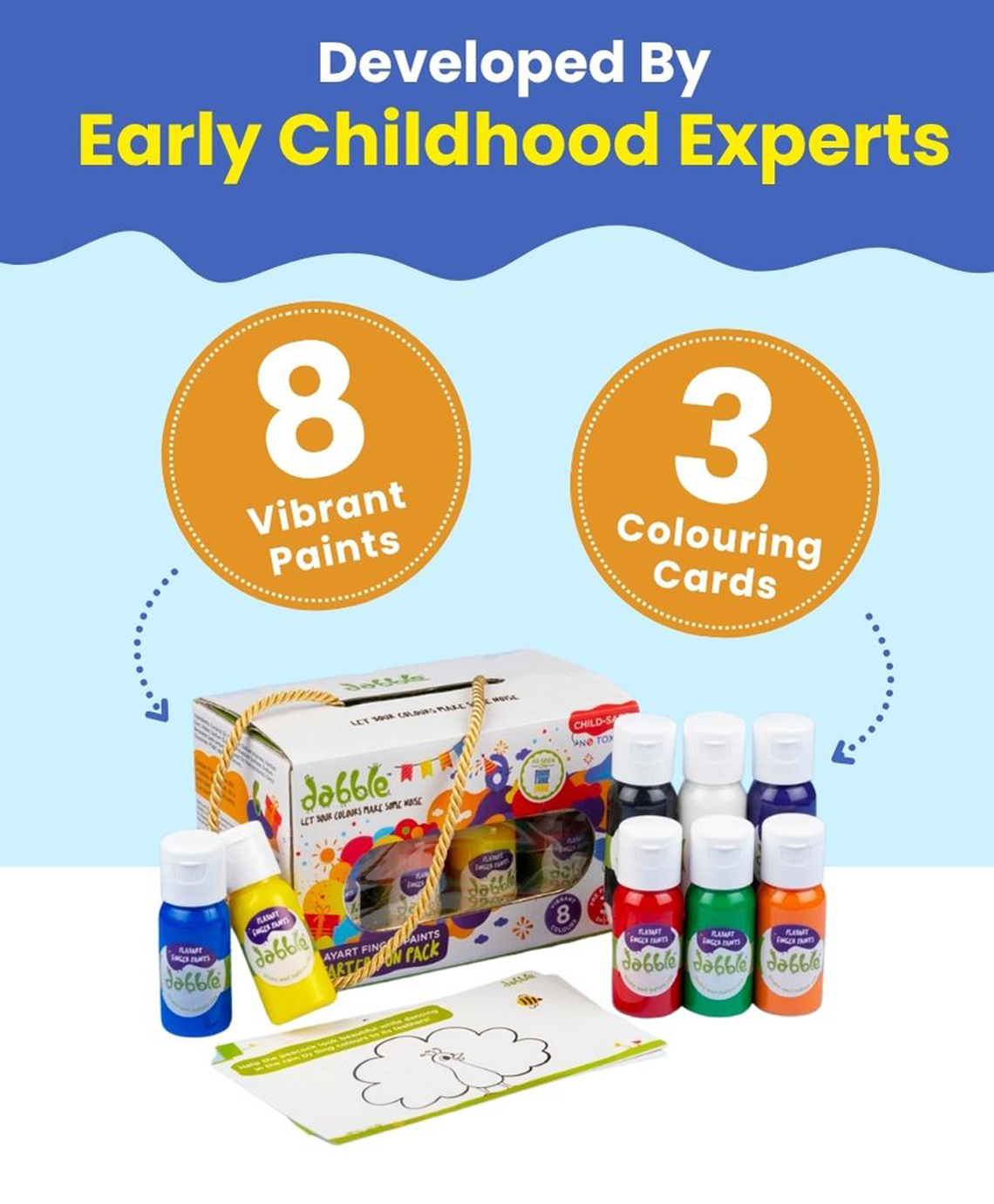 Dabble Mini Starter Finger Painting Fun Pack