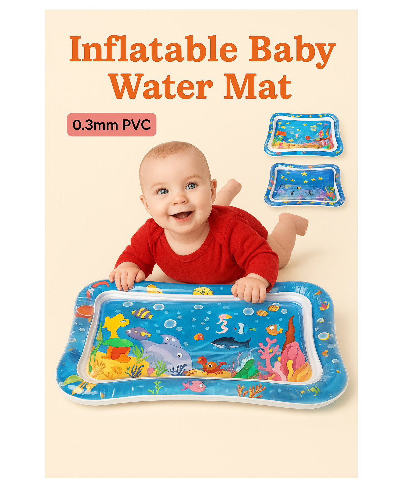 NeonateCare Tummy Time Inflatable Baby Water Play Mat (Color And Design May Vary)-picture-25