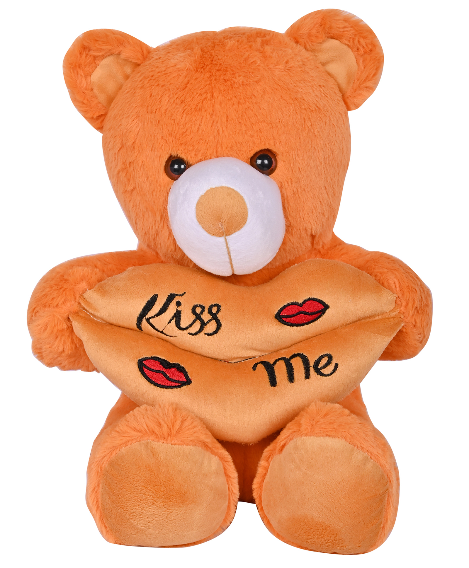 Besties Kiss Me Teddy Bear Brown - Height 40 cm-image-27