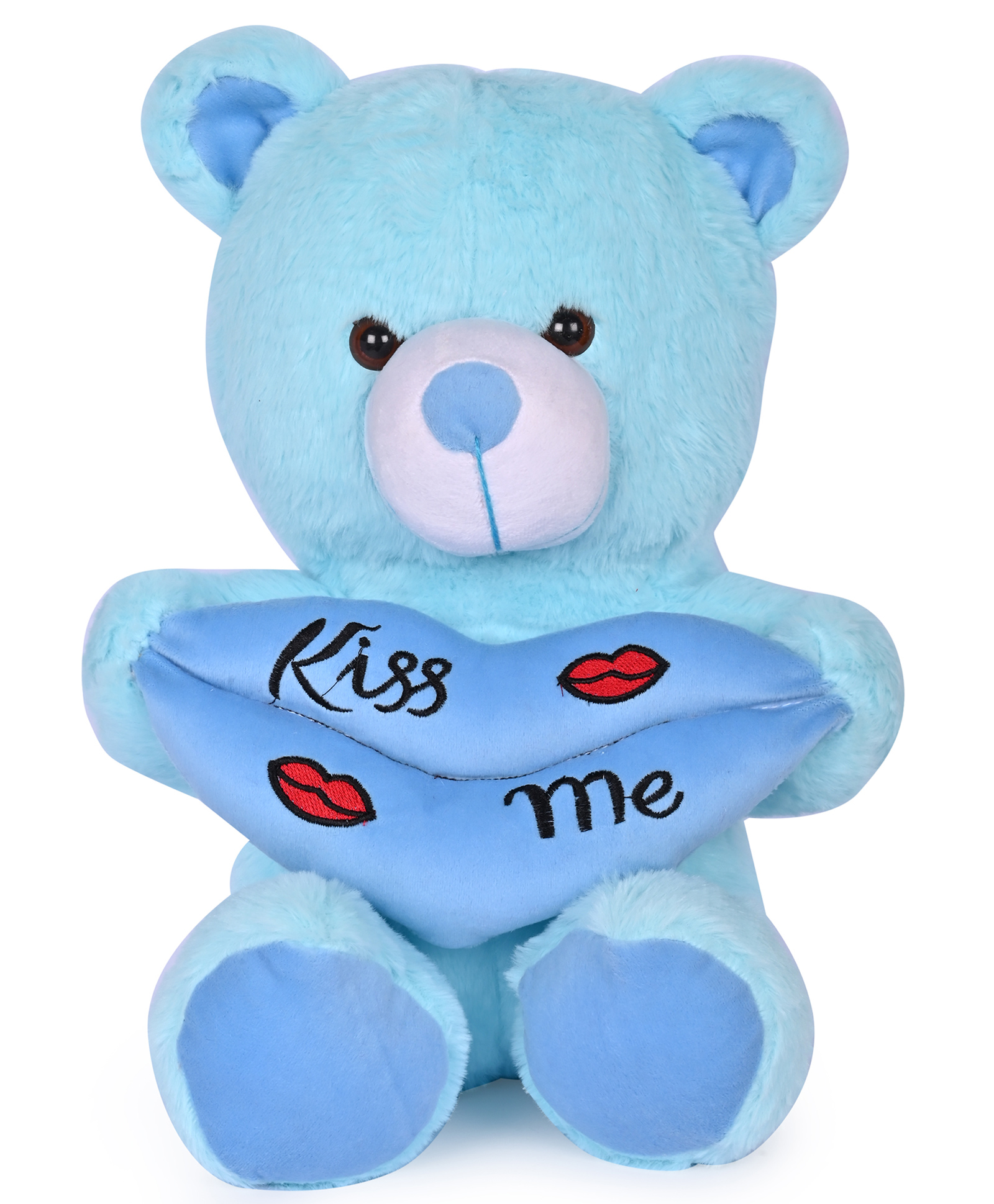 Besties Kiss Me Teddy Bear Blue - Height 40 cm-picture-10