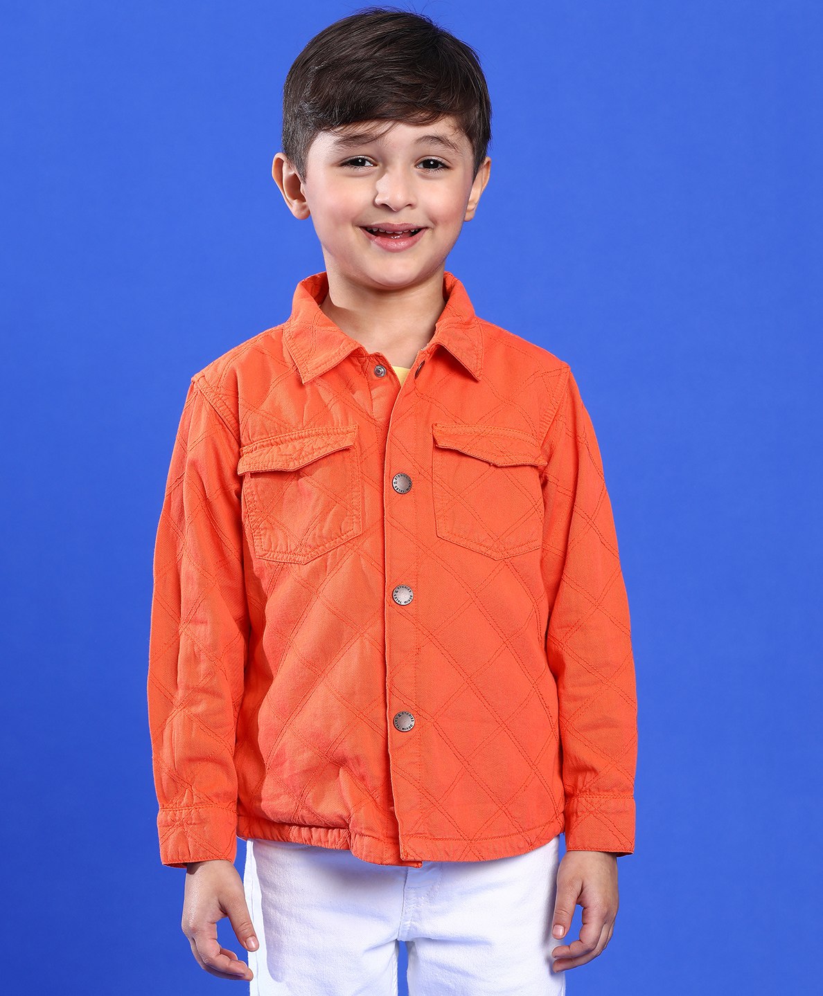 Tales & Stories Full Sleeves Solid Shirt - Orange-picture-27