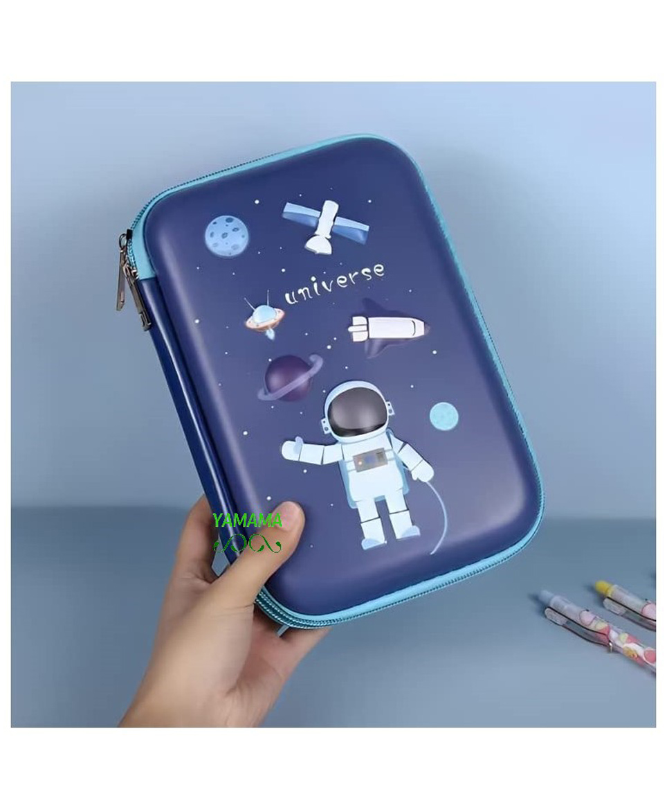 YAMAMA 3D Space Astronaut Theme Premium Design Multi-function Pencil Bag Case Adorable Student Stationery Handheld Storage Case Bag EVA Material Pencil Box Pouch For Kids  (Design May Vary And Multicolor)-image-23