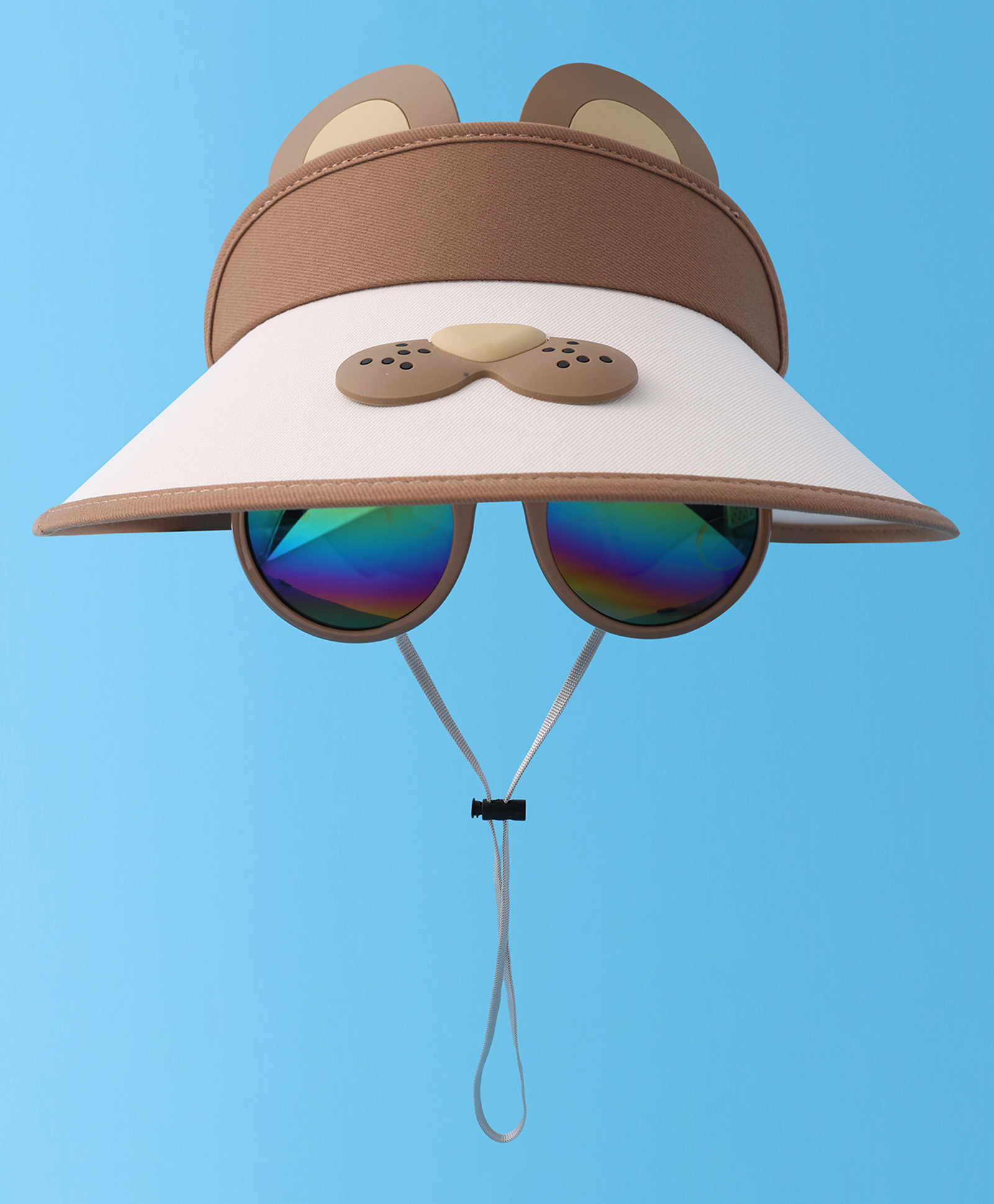 Babyhug Visor Cap with Sunglasses - Brown-image-10