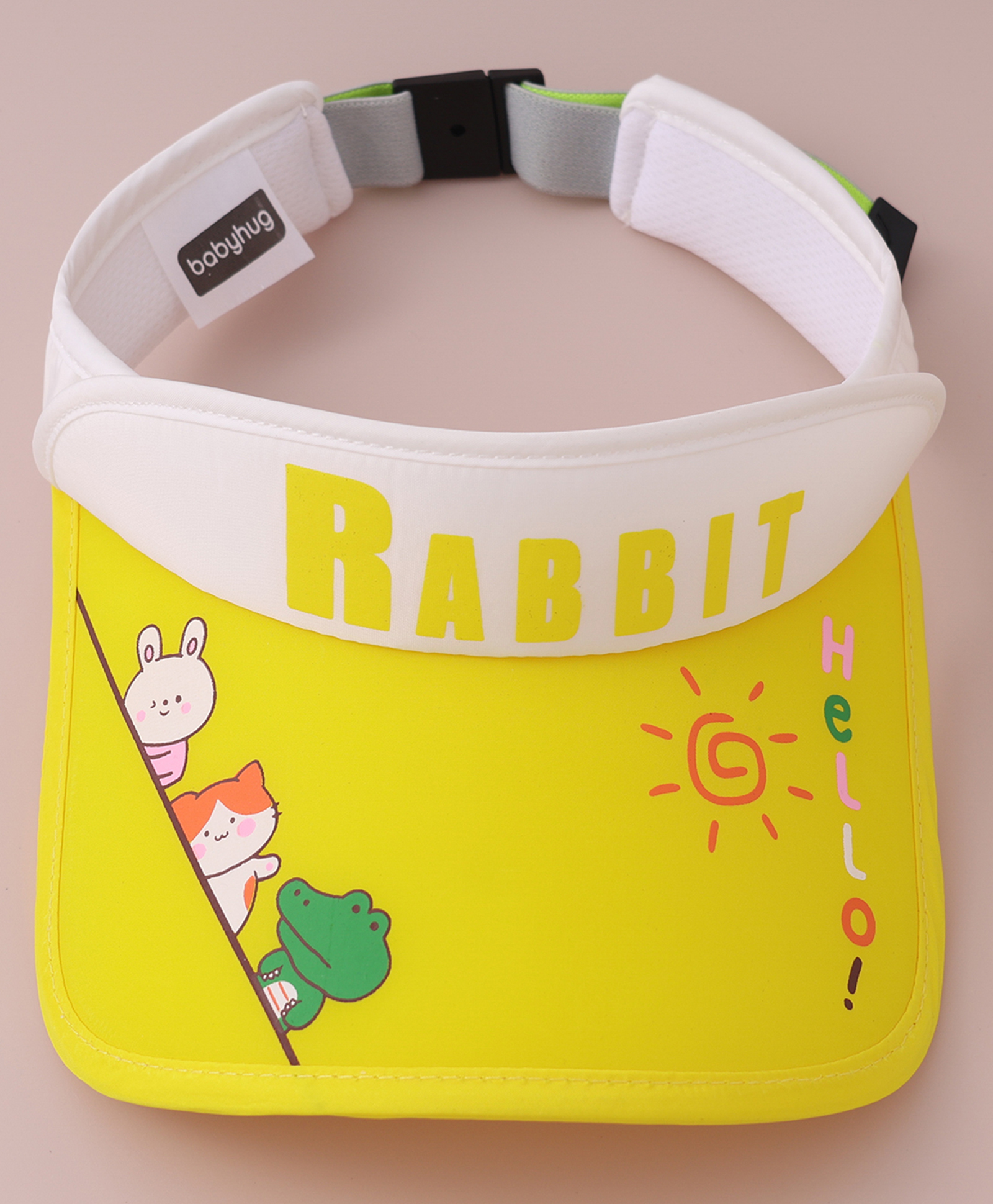 Babyhug Visor Cap Rabbit Print - Yellow-picture-11