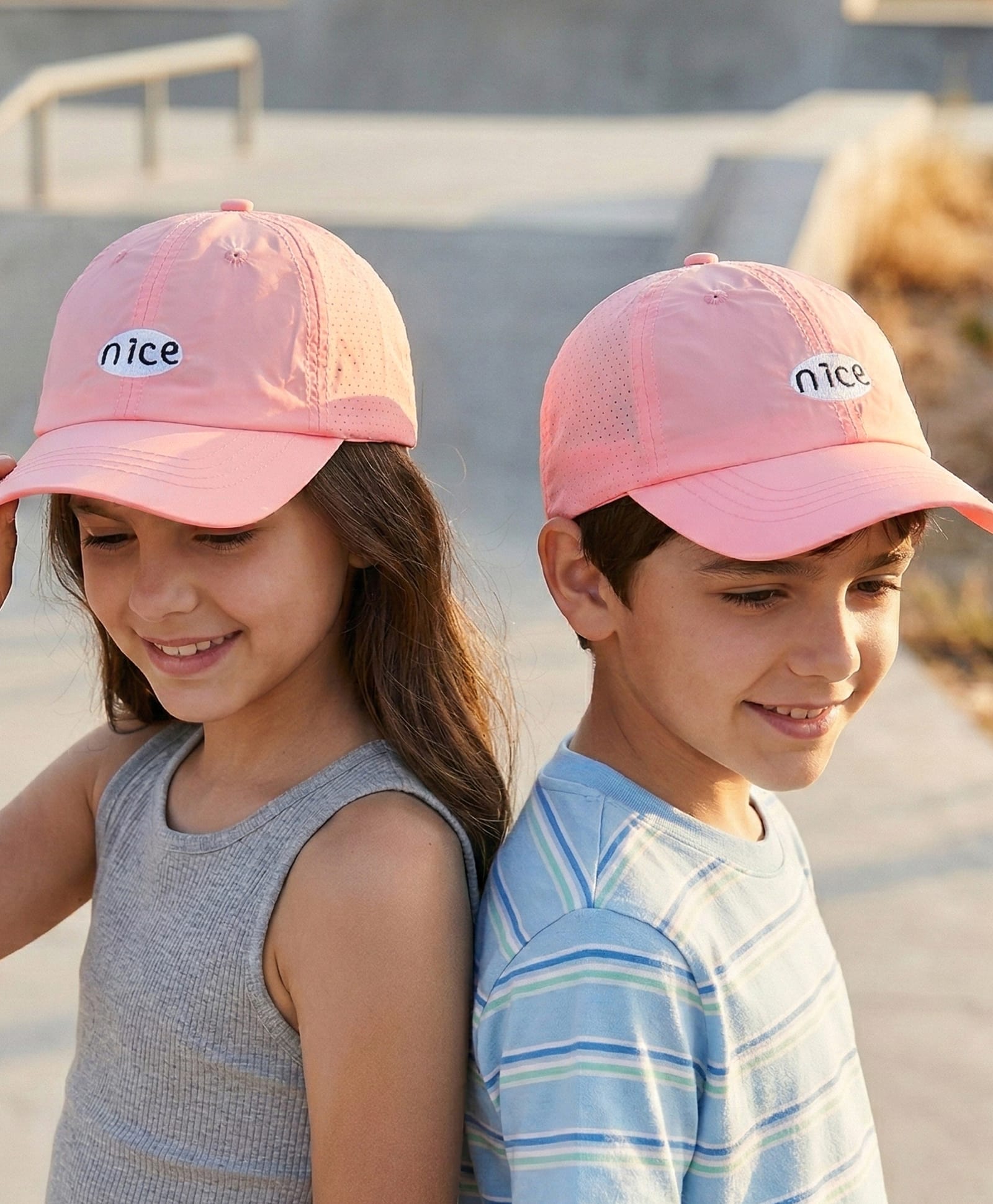 Pine Kids Baseball Cap with Text Print - Pink-image-47