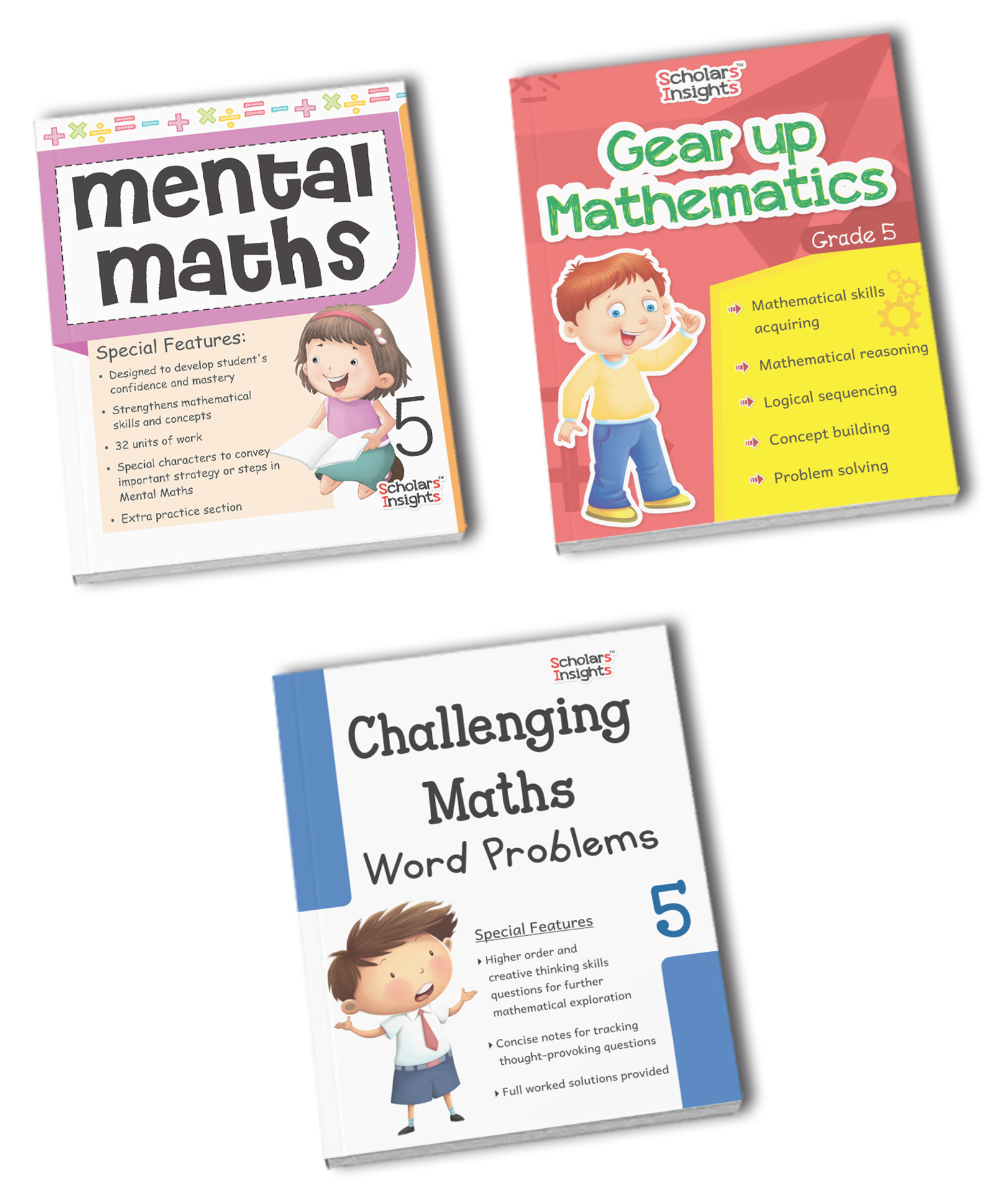Scholars Insight Combo Set of Students Mathematics Workbooks For Grade 5| Set of 4| Problem Solving Book for Kids Ages 10 - 11 Years English-image-4