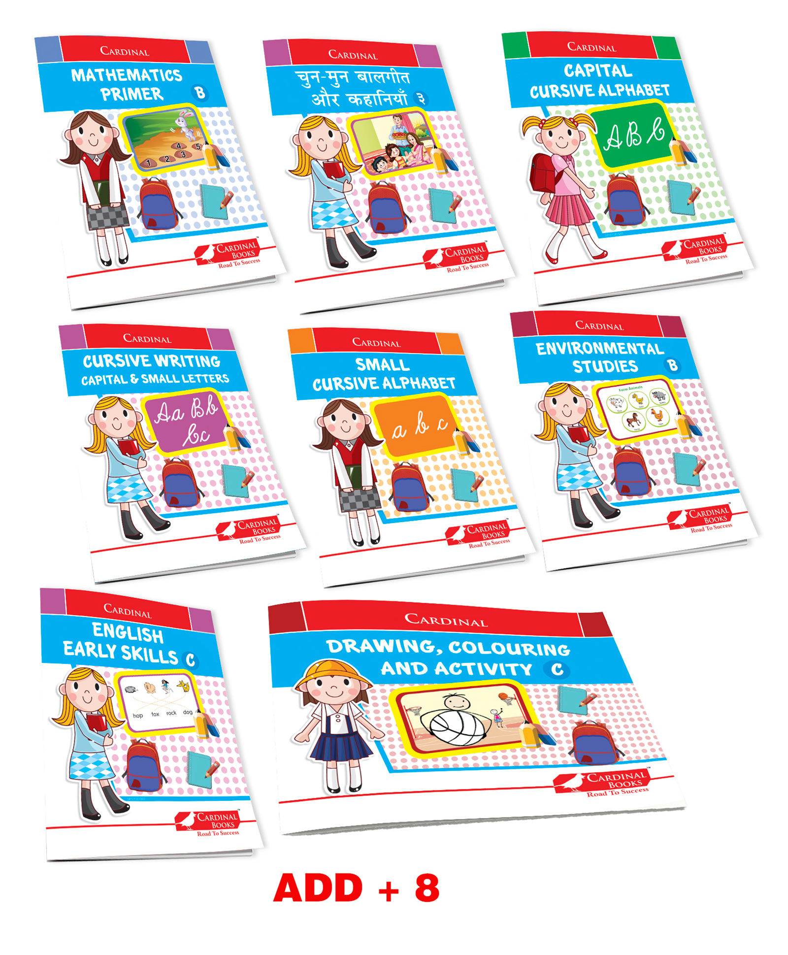 Preschool Learning Senior KG (UKG) Kit D Set of 16| Cursive Alphabet| Number Rhymes and Stories| Phonic| + My First Book of Phonic Words  English-image-12