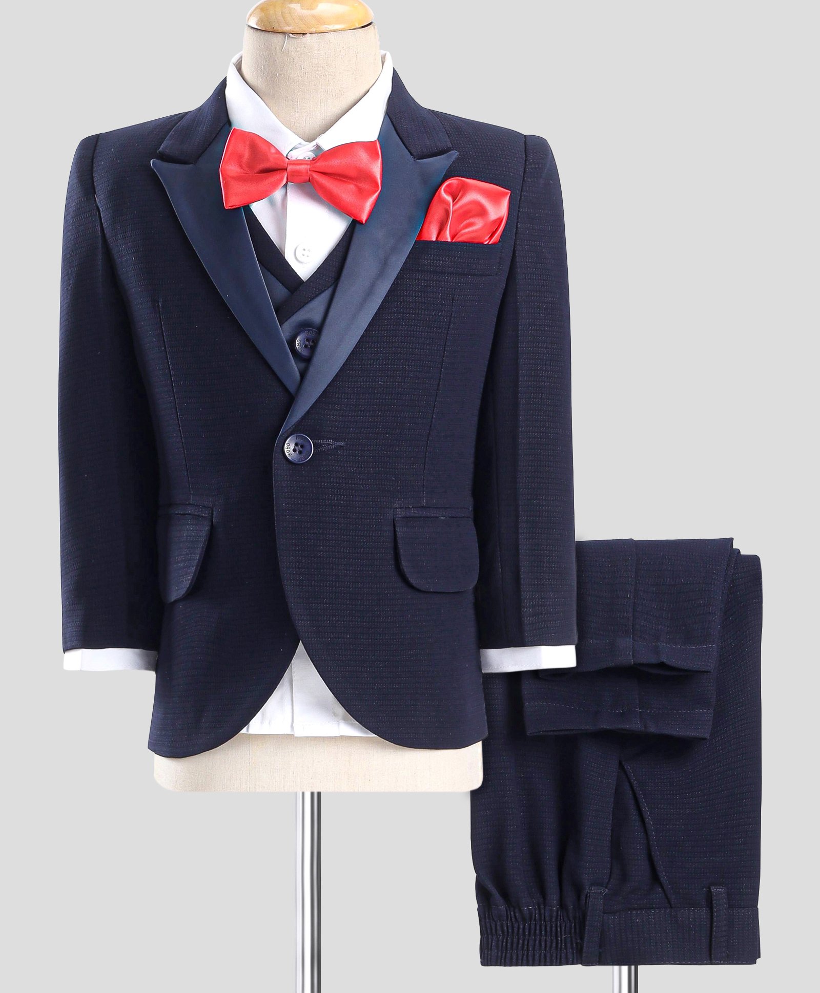 Robo Fry Full Sleeves Party Suit Solid Colour - Blue-picture-21