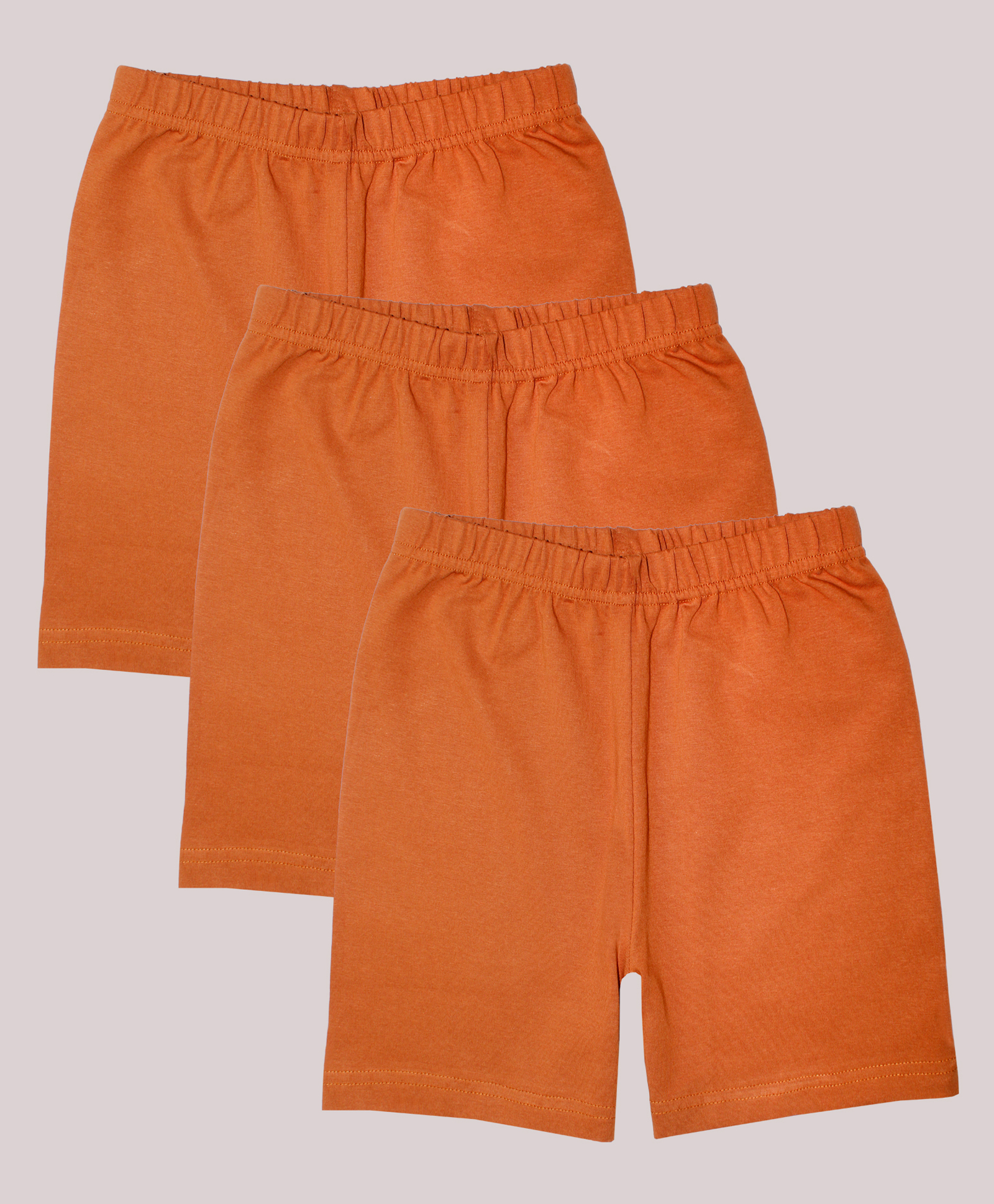 Kiddopanti Pack Of 3 Solid Cycling Shorts - Brown-picture-41