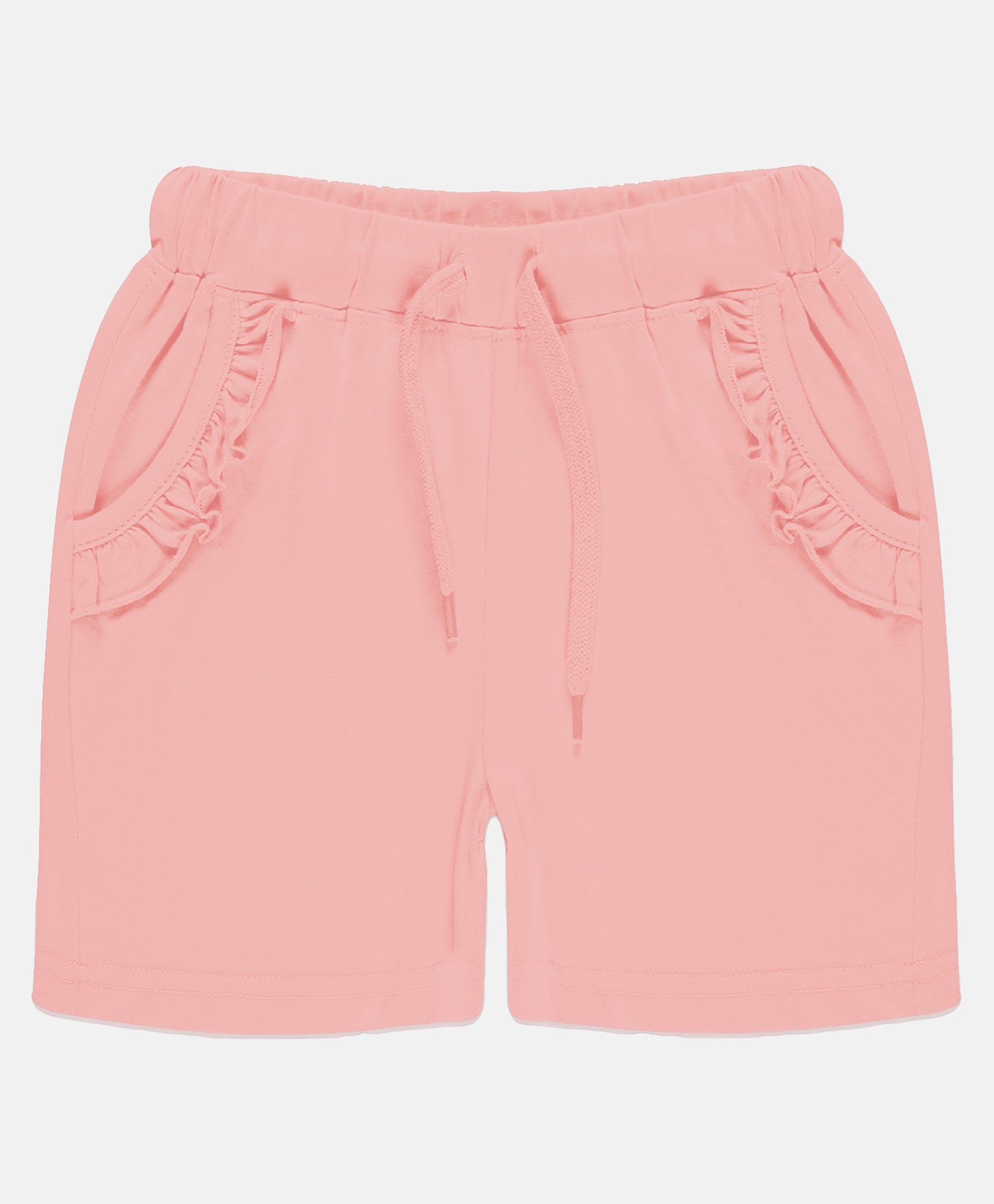 Kiddopanti Frill Detailed Pocket Hot Shorts - Baby Pink-picture-15