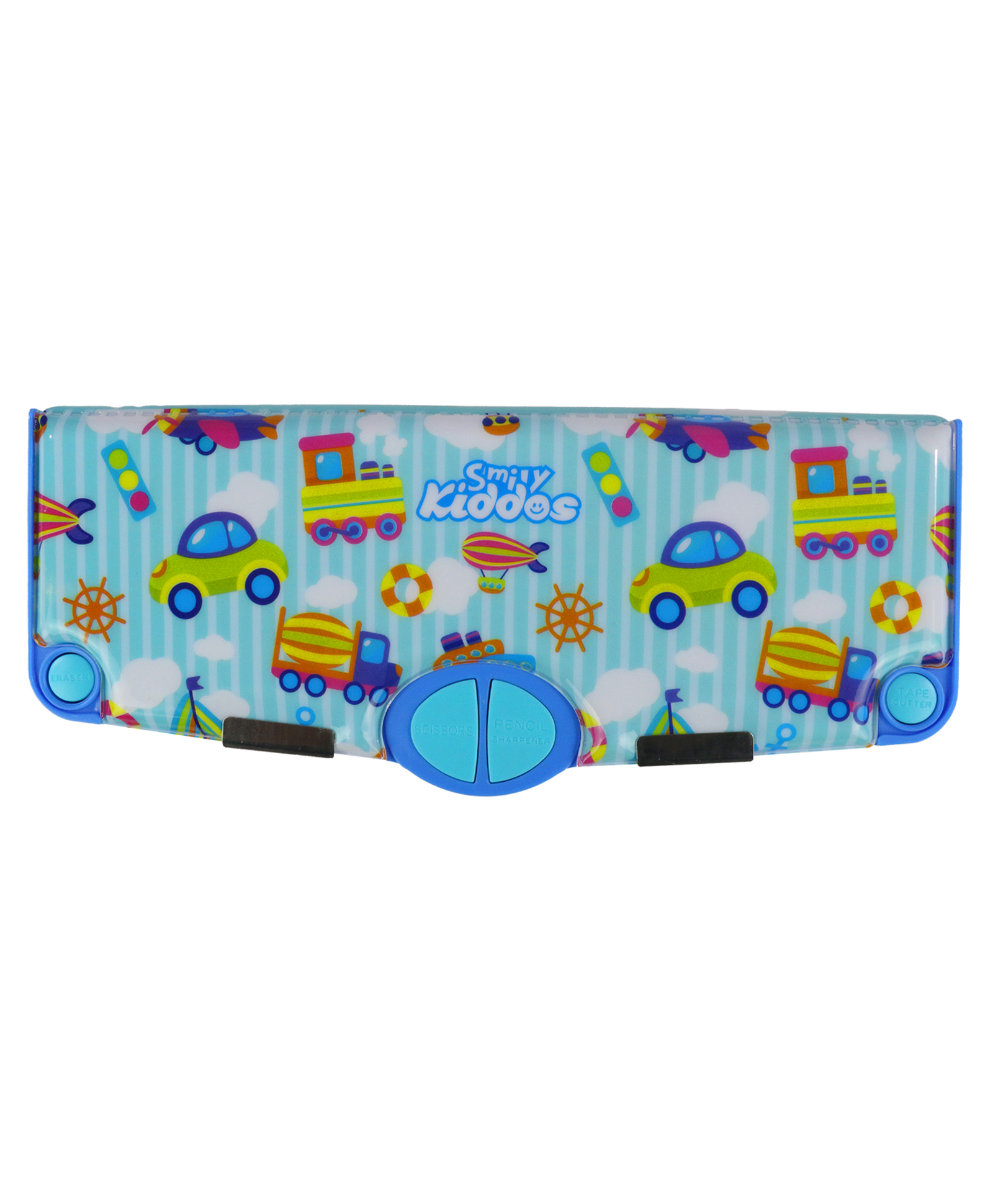 Smily Kiddos Pop Out Pencil Box Transport Theme - Light Blue-image-15
