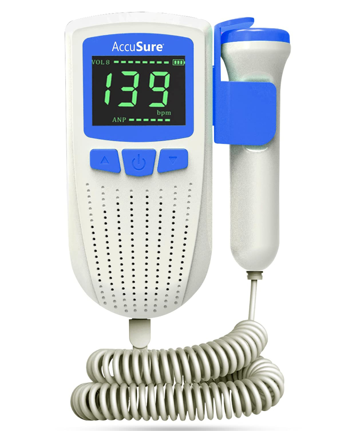 AccuSure Fetal Doppler for Doctors and MothersFetal Heart Rate Monitor | USB Charging & LCD Display-image-34