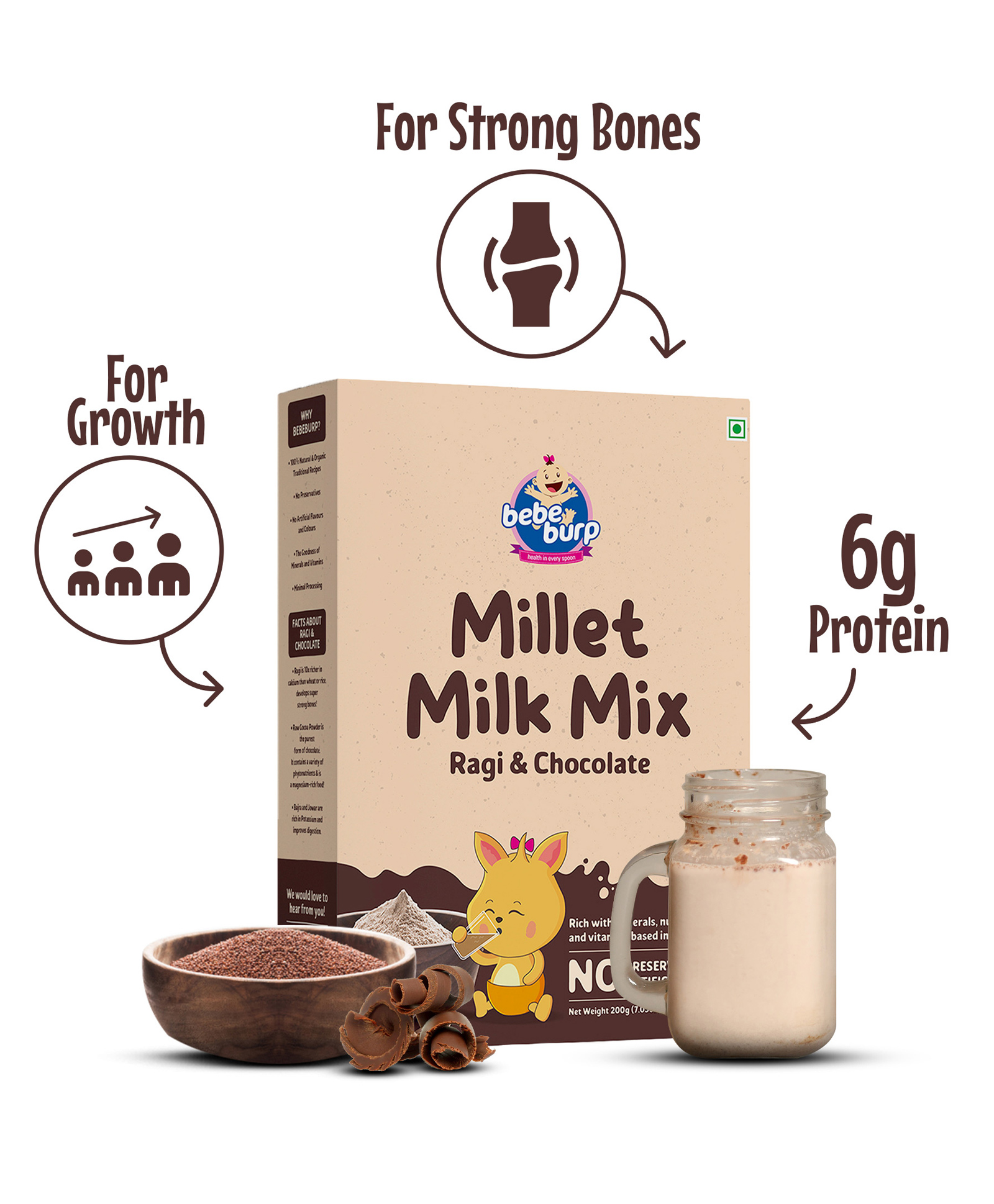 Bebe Burp Millet Milk Mix (milk powder) Ragi 200 g-picture-28