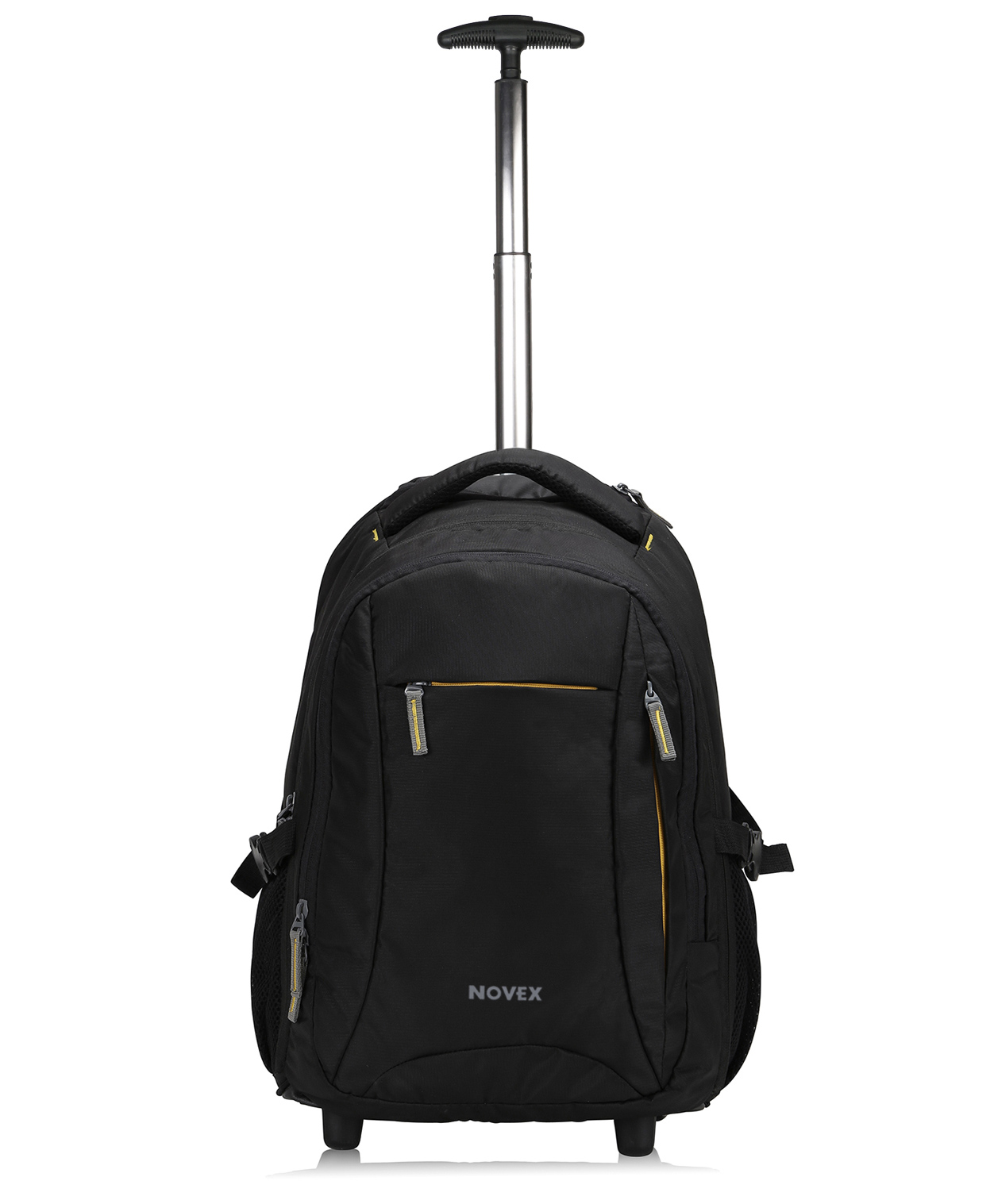 NOVEX Epistle Soft Sided Laptop Trolley Backpack - Black Backpack Trolley Laptop Roller Case - 19 inch-image-2