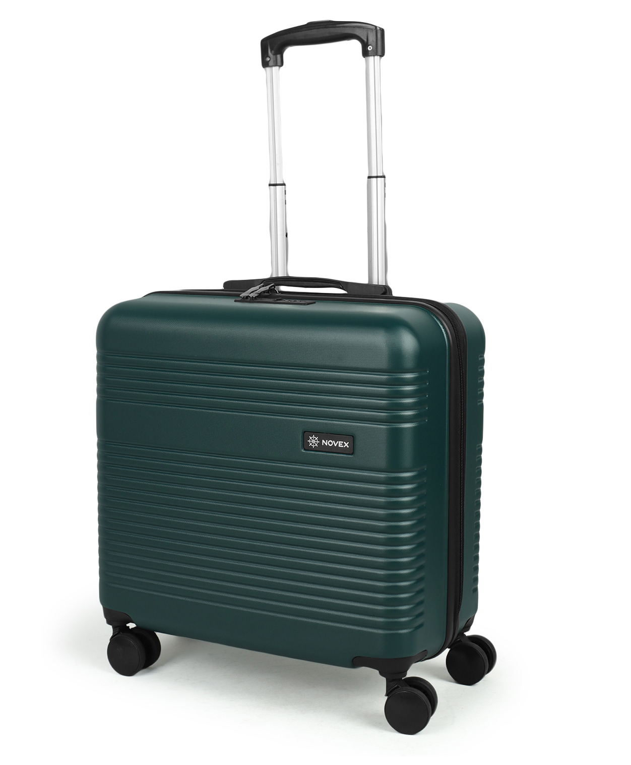 NOVEX Bolt Hard Top Laptop Overnighter Bag Laptop Roller Case Cabin Luggage Business Trolley Bag - Green-image-8