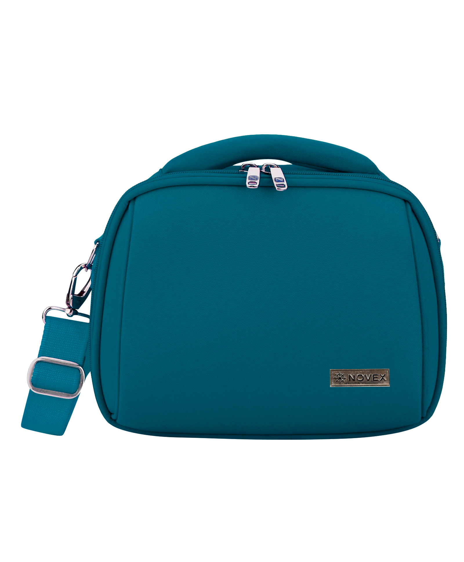 NOVEX Soft Sided Luggage Cosmetic Vanity Case | Cosmetic Makeup Kit Storage Organizer Travel Toiletry Vanity Bag - Turquoise-image-30