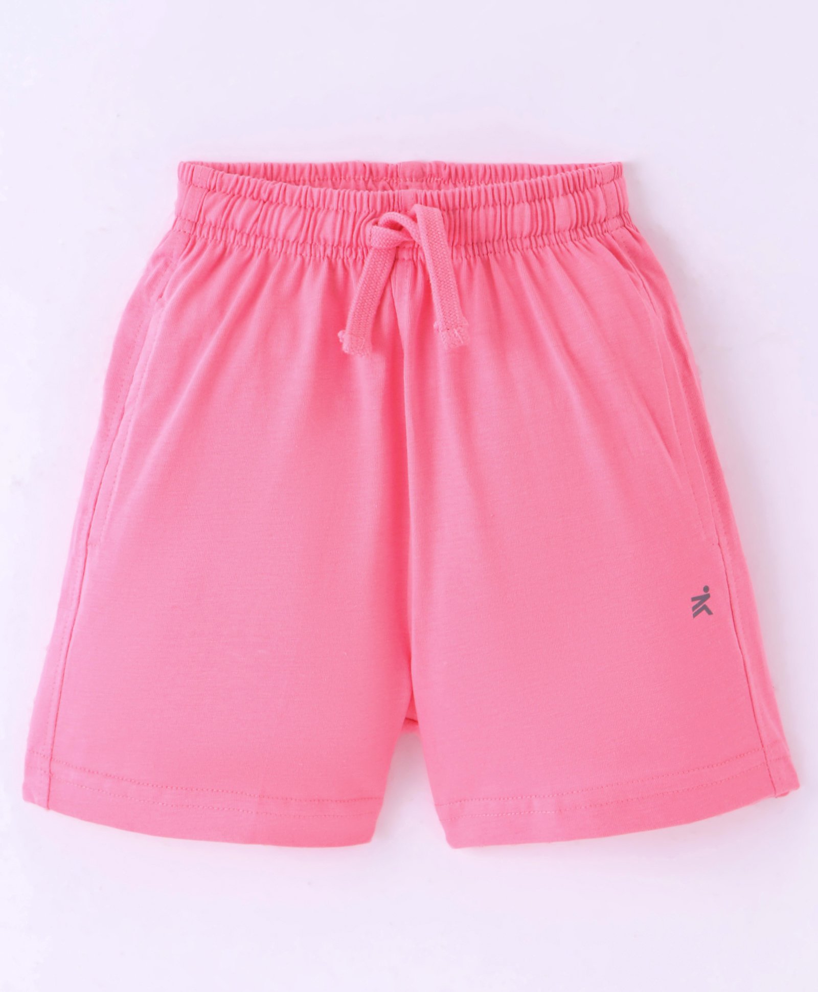 Doreme Single Jersey Knit Shorts With Logo Print - Neon Pink-image-25