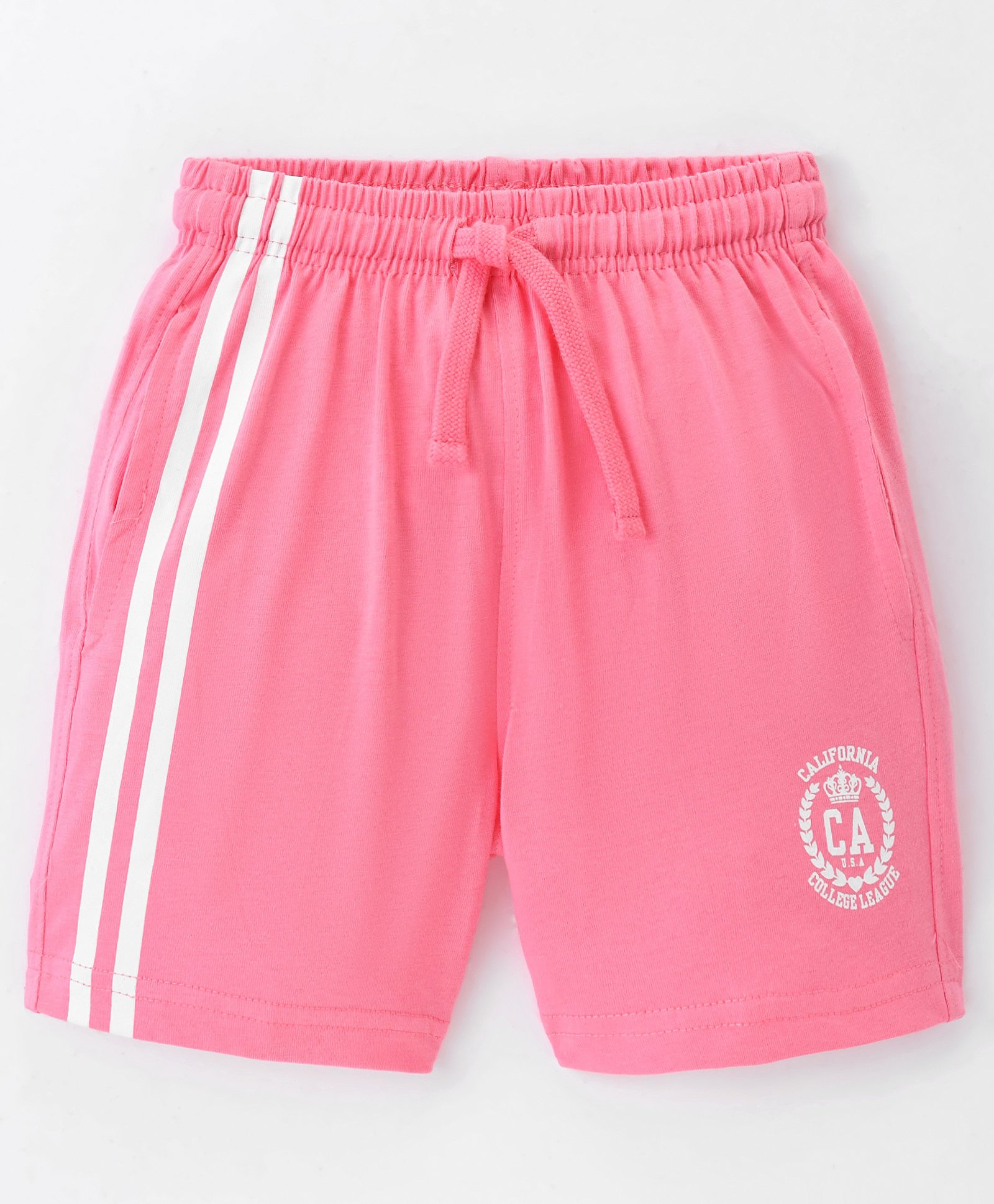 Doreme Single Jersey Knit Shorts With Logo Print - Neon Pink-image-29