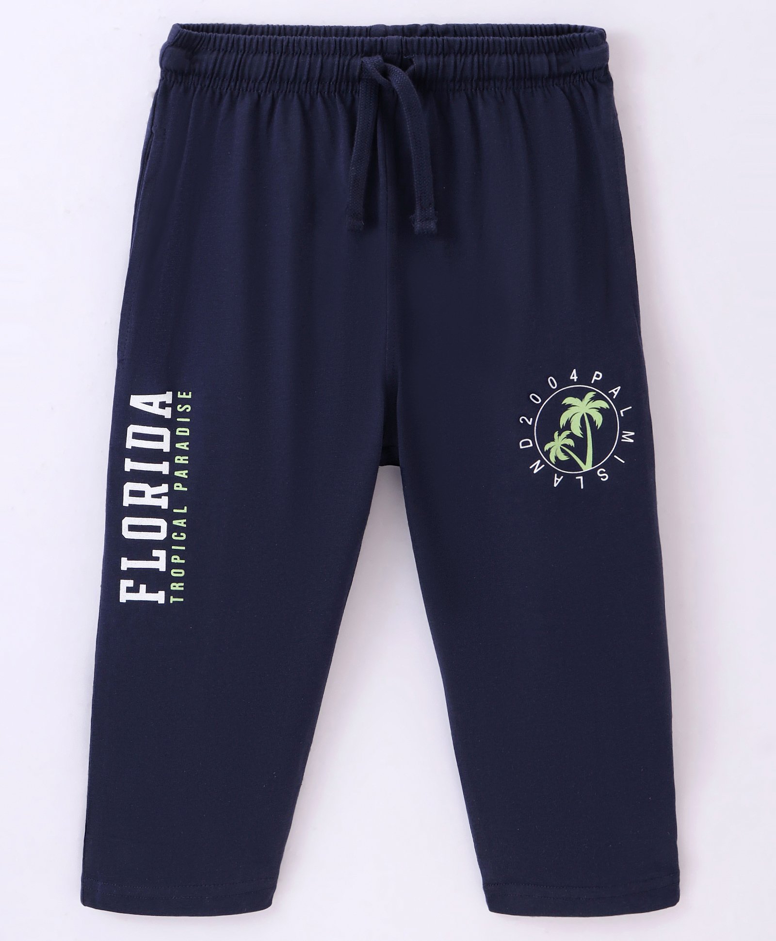 Doreme Single Jersey Knit Three Fourth Length Pant Text Print - Oxford Blue-picture-22